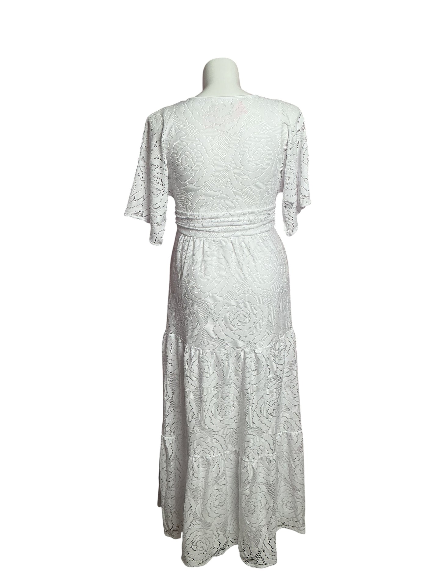 Lilly Pulitzer- NWT Parigi Maxi Dress Resort White Bungalow Blossom Lace Size L