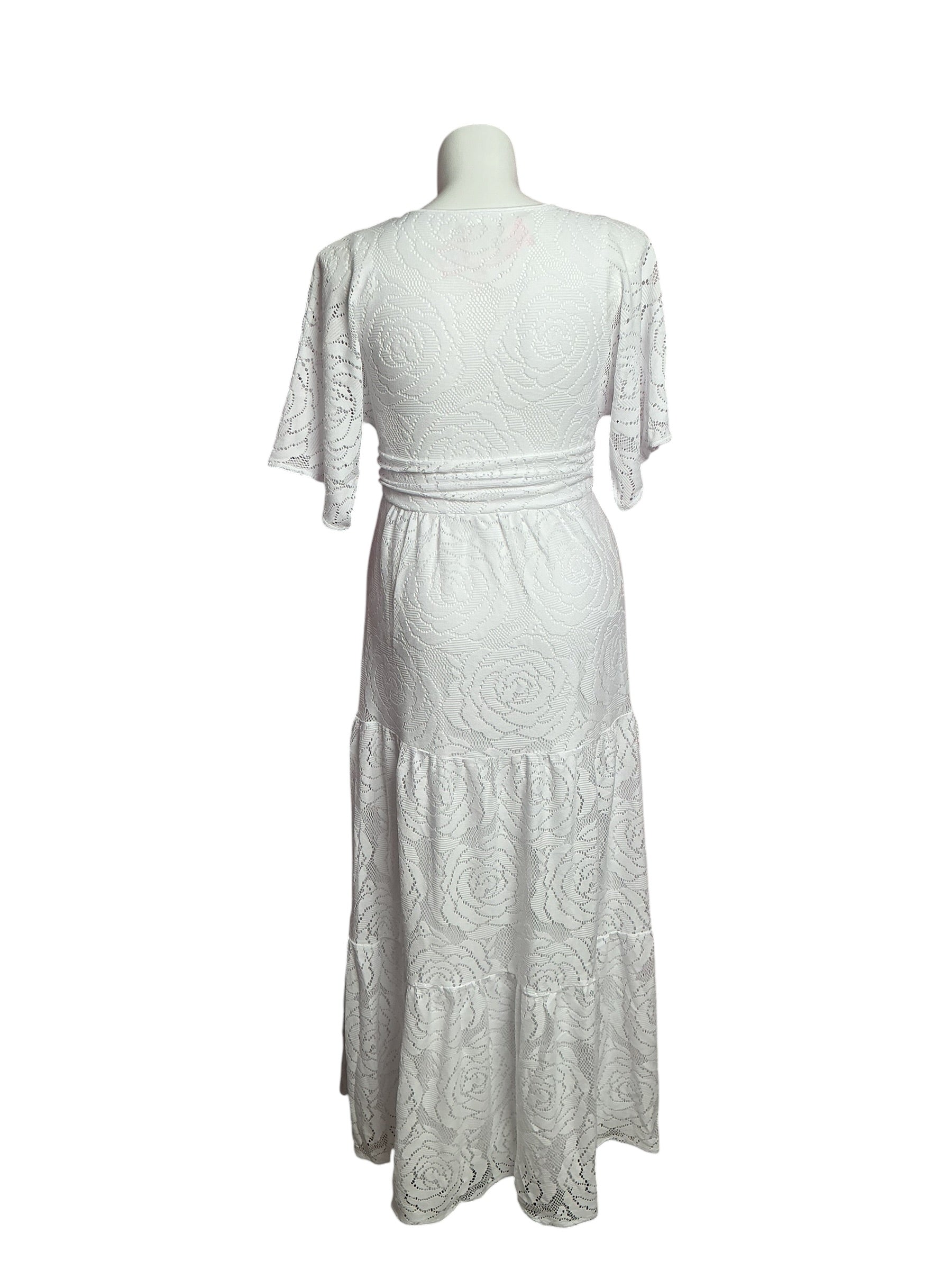Lilly Pulitzer- NWT Parigi Maxi Dress Resort White Bungalow Blossom Lace Size L
