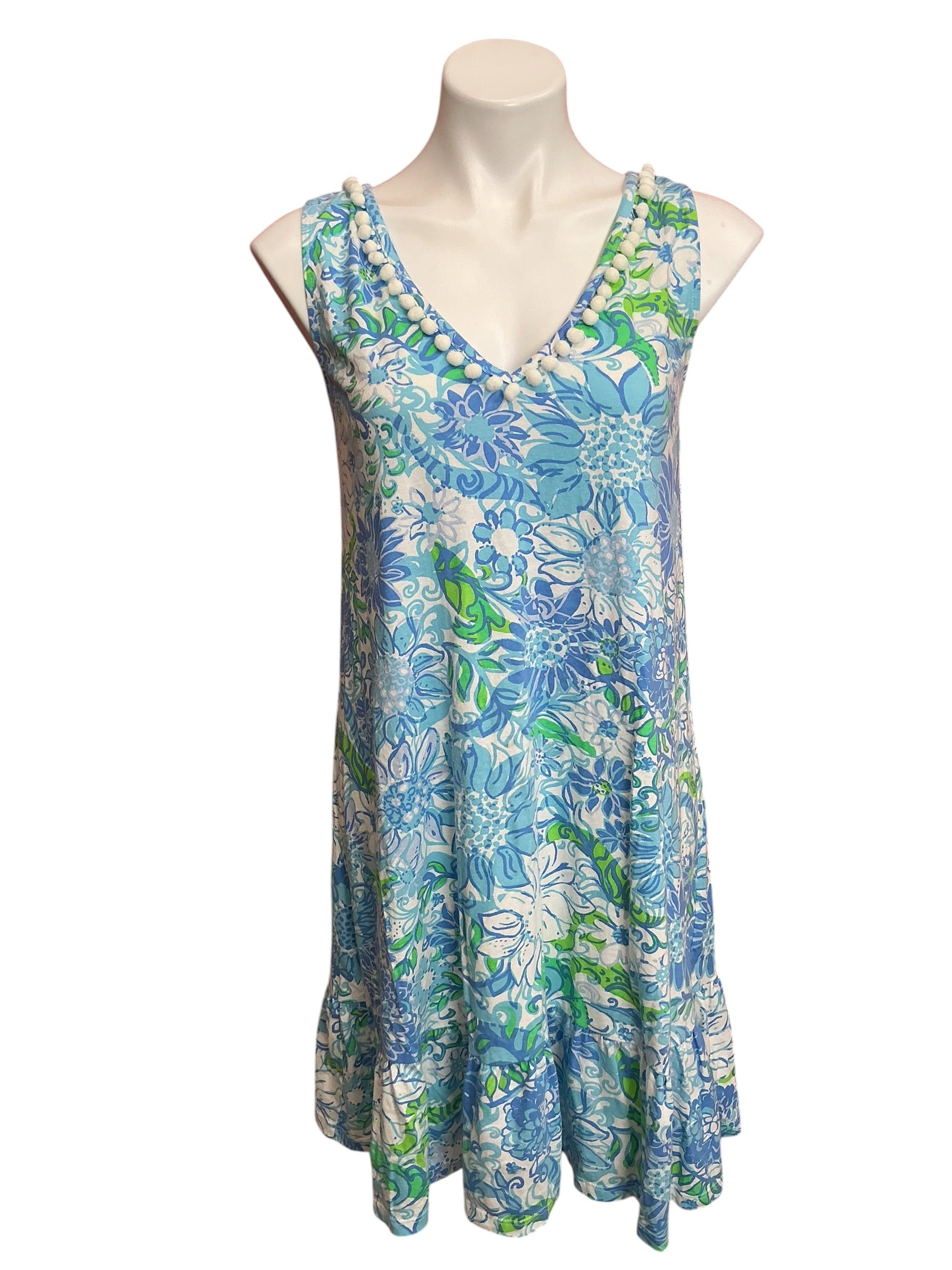 Lilly Pulitzer Camilla Swing Dress Frenchie Blue Suns Out - Size L