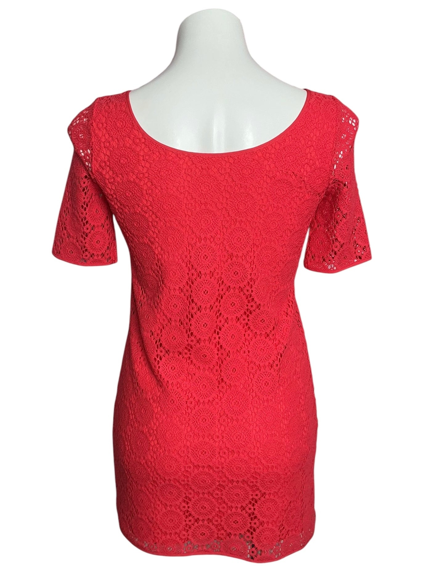 Lilly Pulitzer Topanga Dress Island Coral Breakers Lace - Size XL