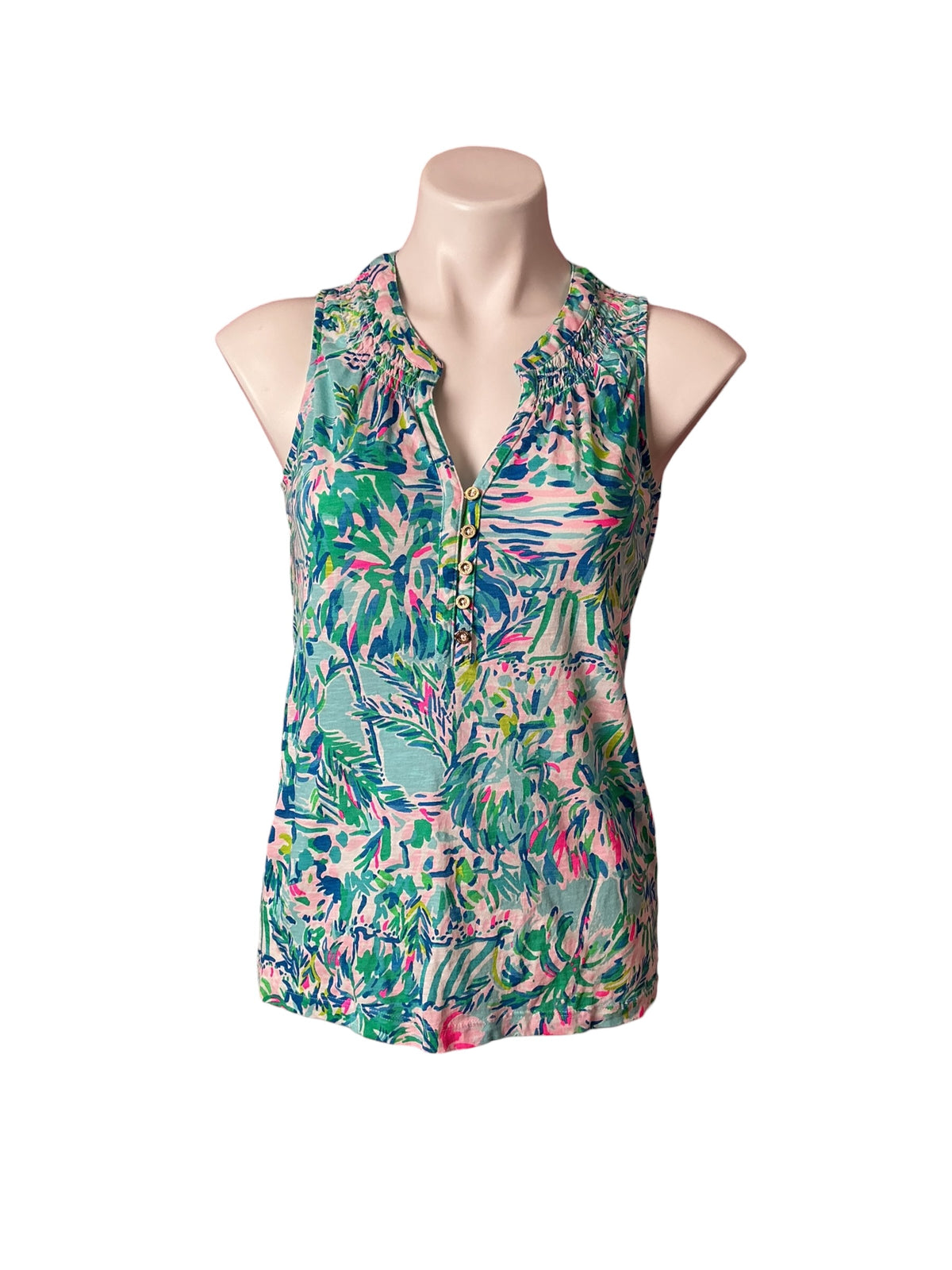 Lilly Pulitzer Essie Tank Top Cabana Cocktail - Size S