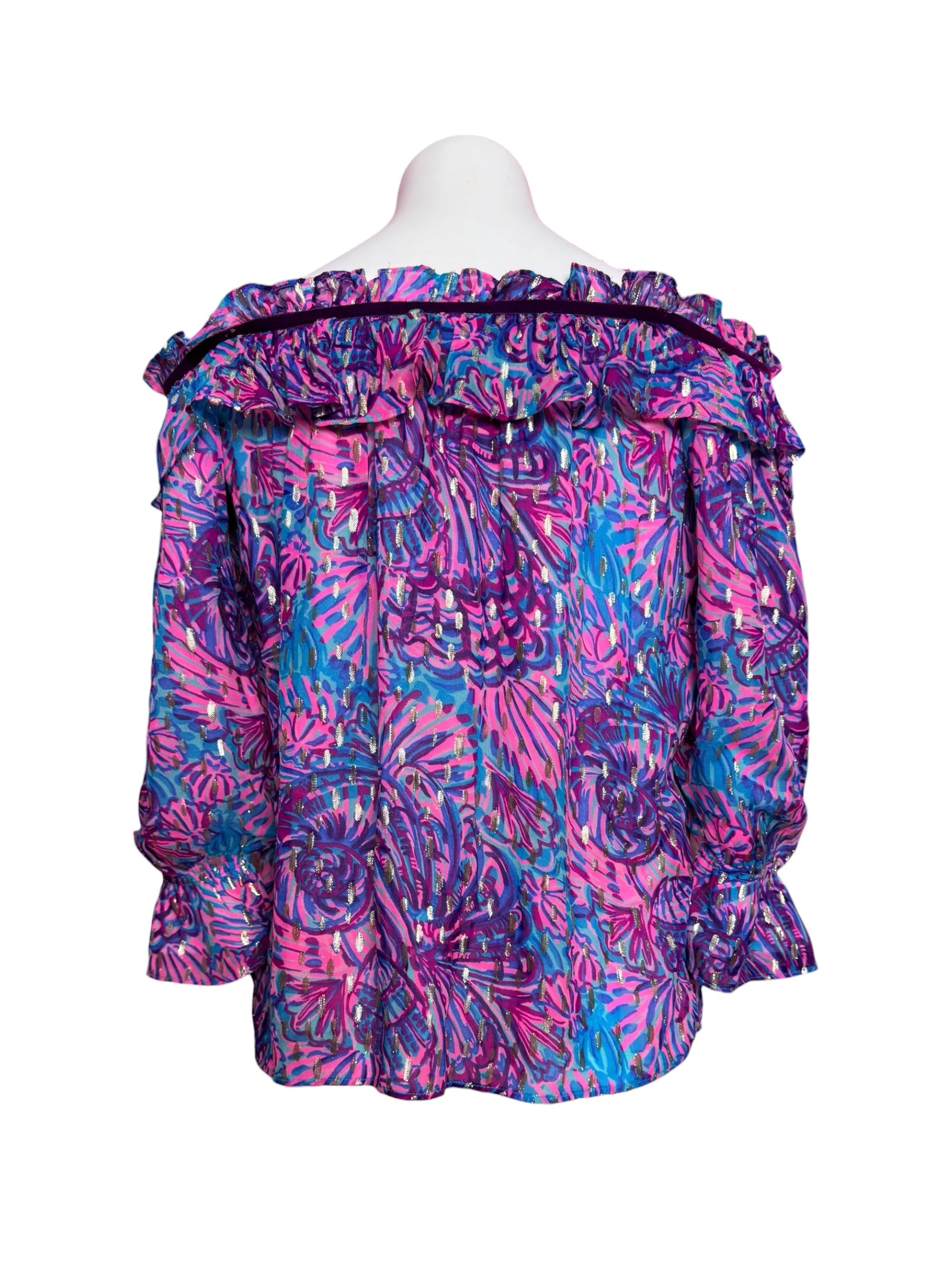 Lilly Pulitzer NWT Ceecee Top, Turquoise Oasis- Shelleidoscope Size XS