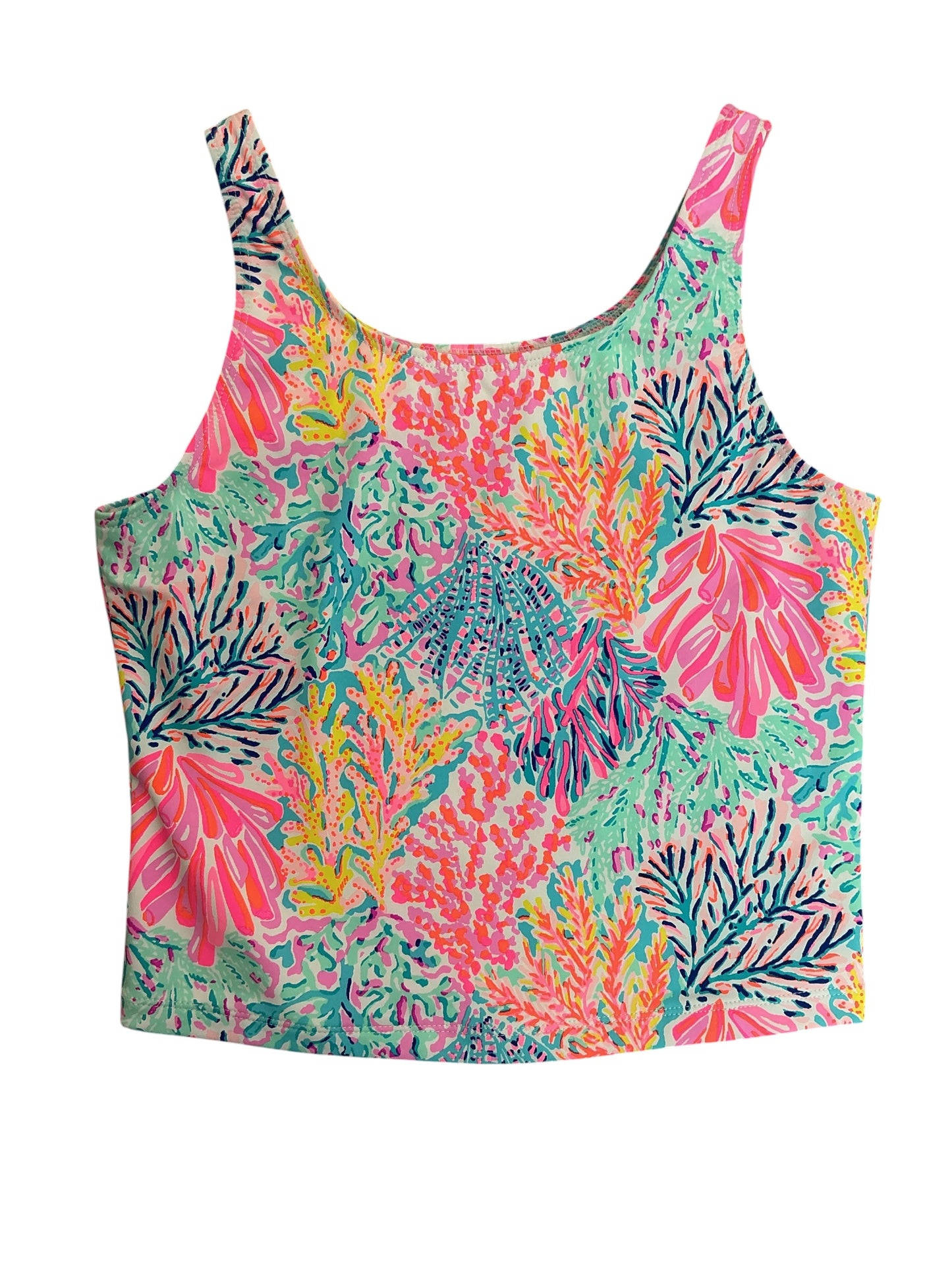 Lilly Pulitzer Kids Girls Tankini Swim Top Multi Splashdance - Size 14