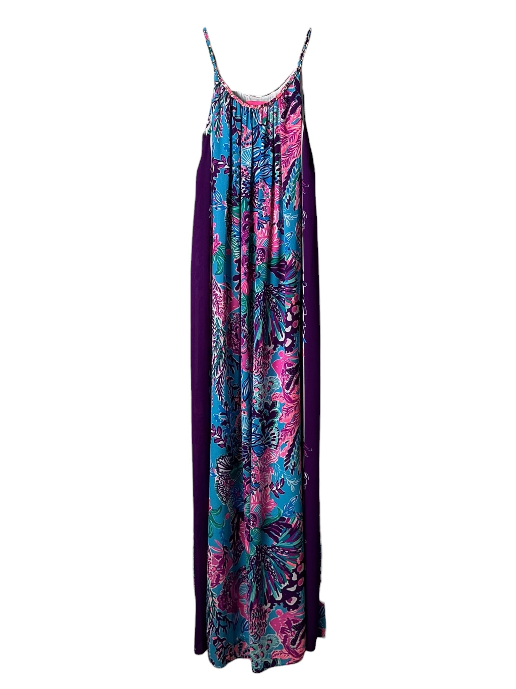 Lilly Pulitzer NWT Hazelyn Maxi Dress Turquoise Oasis Snuba Duba Do Engineered - Size XXS
