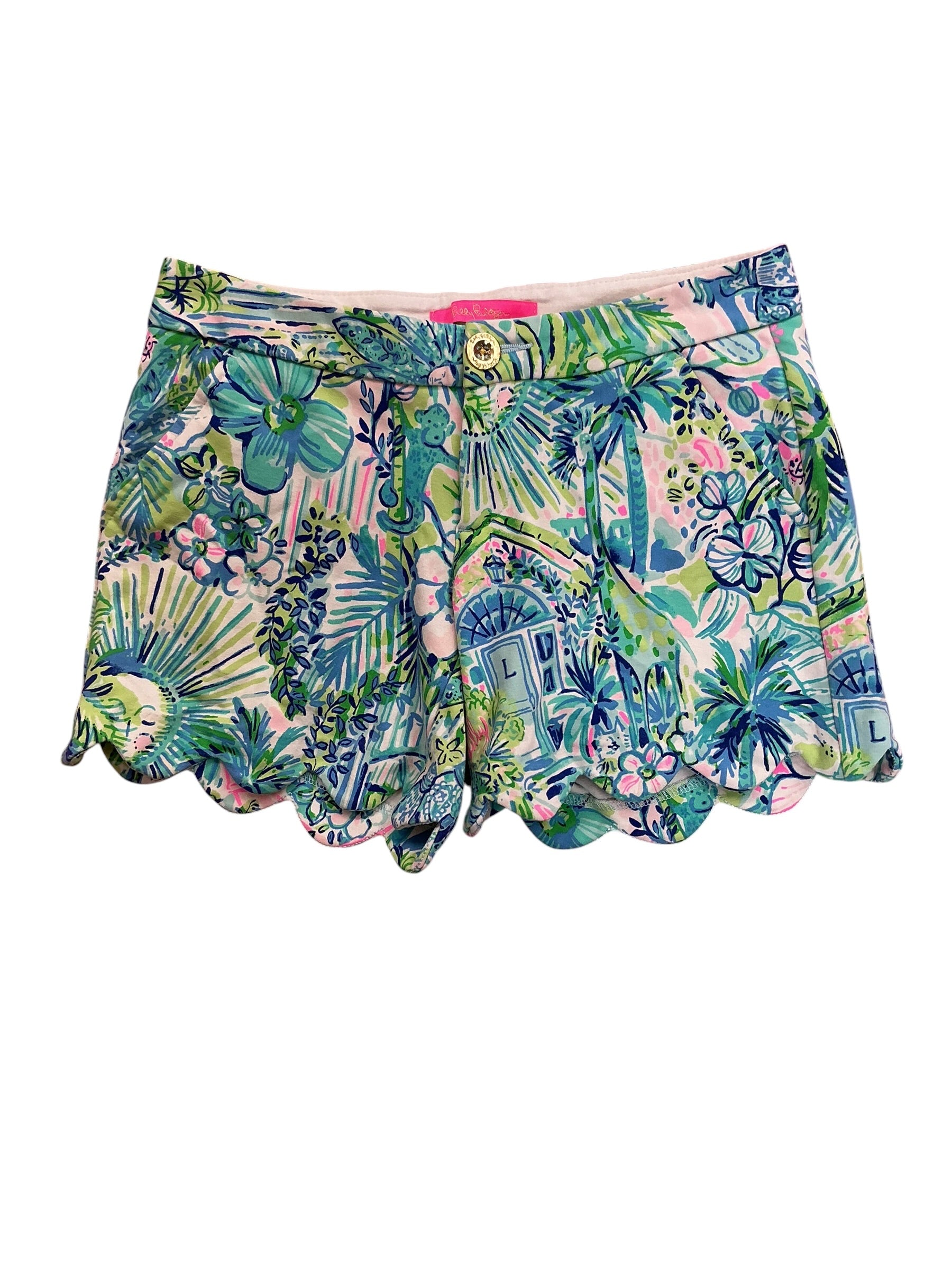 Lilly Pulitzer Kelly Scalloped Shorts Lilly’s House - Size 00