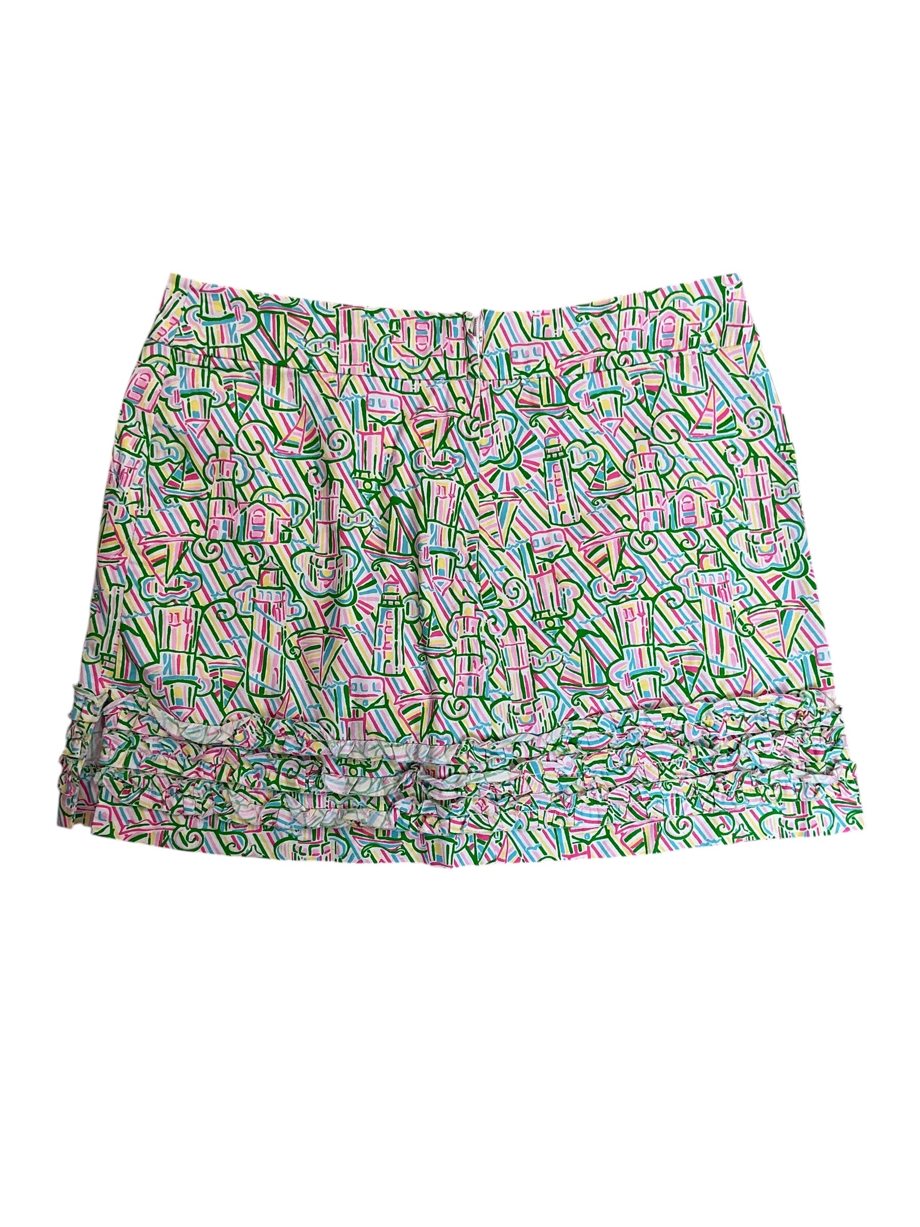 Lilly Pulitzer Mini Skirt Resort White Guiding Light - Size 6