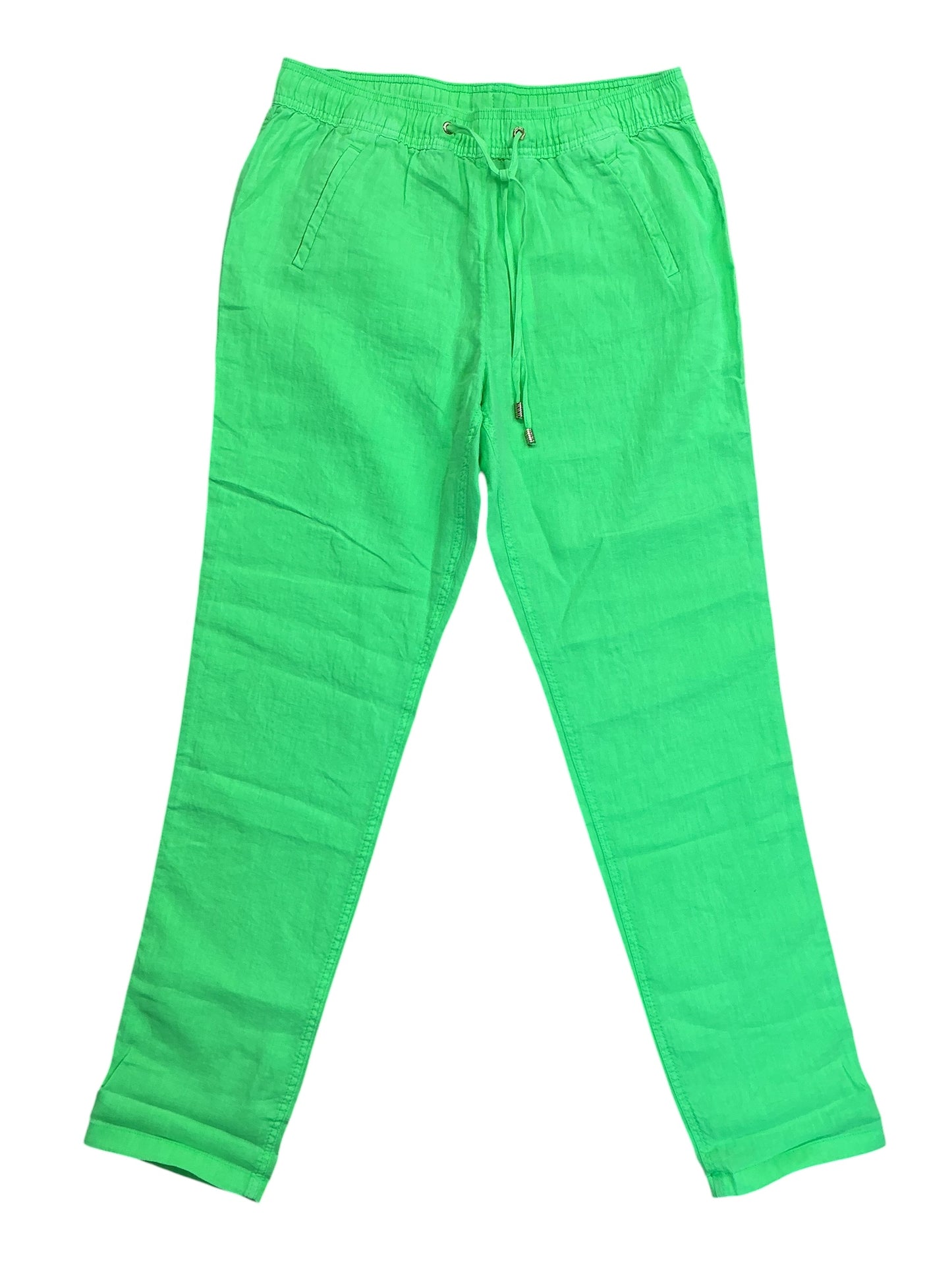 Lilly Pulitzer NWT Taron Linen Pants Lime Zest - Size M