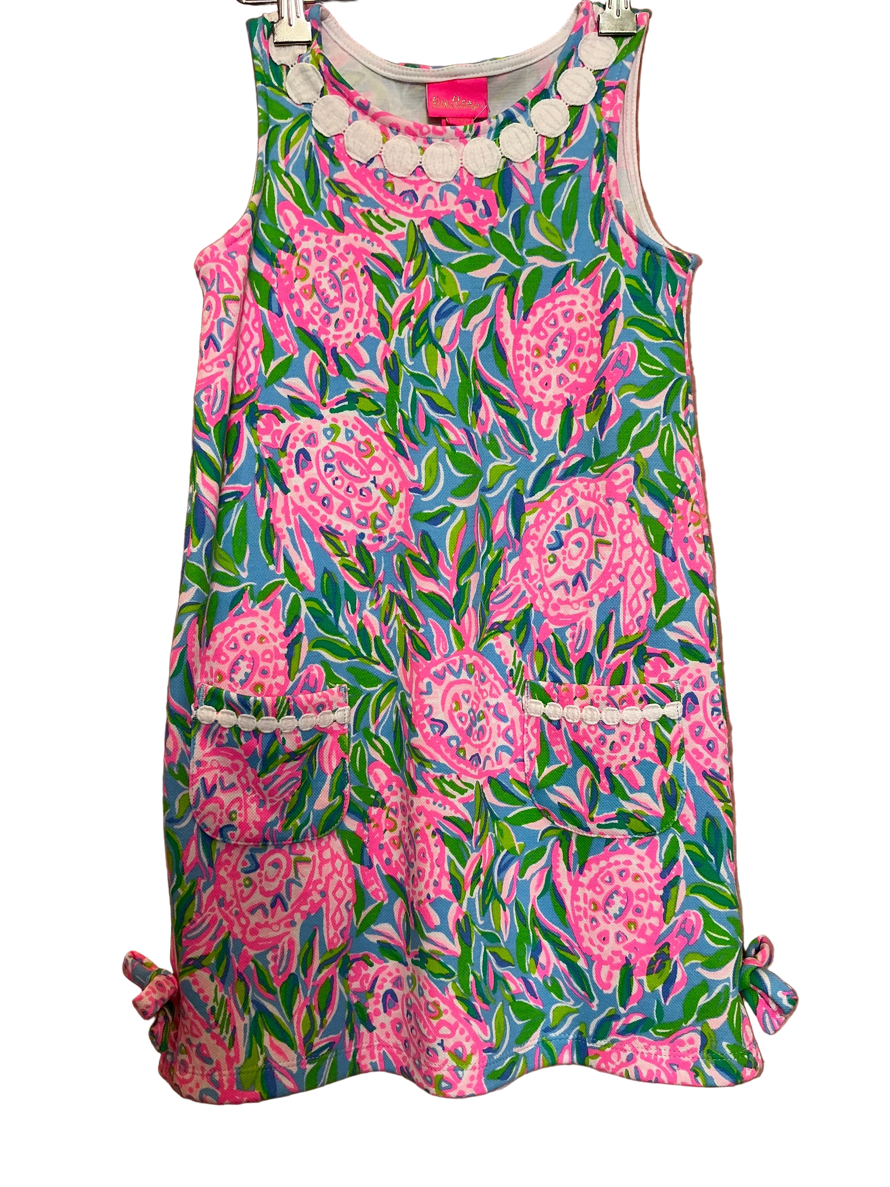 Lilly Pulitzer Girls Little Kelly Knit Shift Franchise  Blue Turtley in Love Size M 6/7