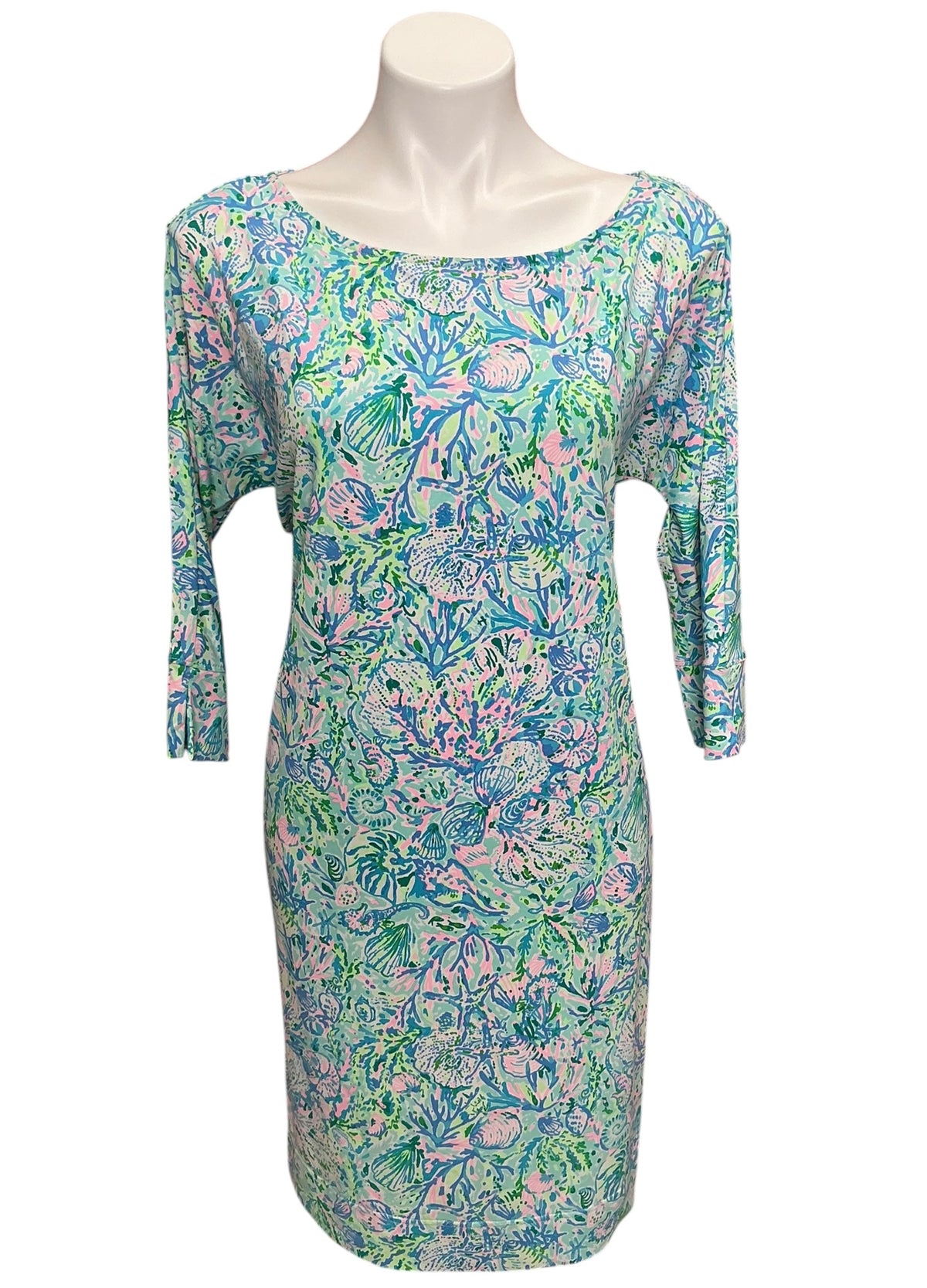 Lilly Pulitzer Braedyn UPF 50+ Dress Surf Blue Soleil It On Me - Size M