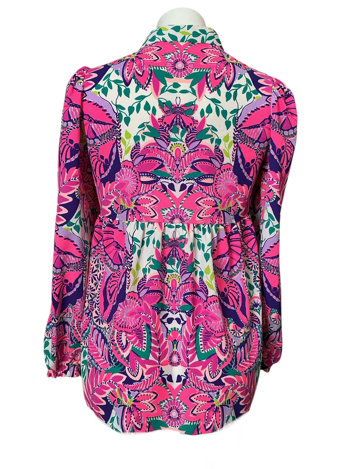 Lilly Pulitzer Winona Stretch Tunic Top Resort White Shes Too Fly - Size XS