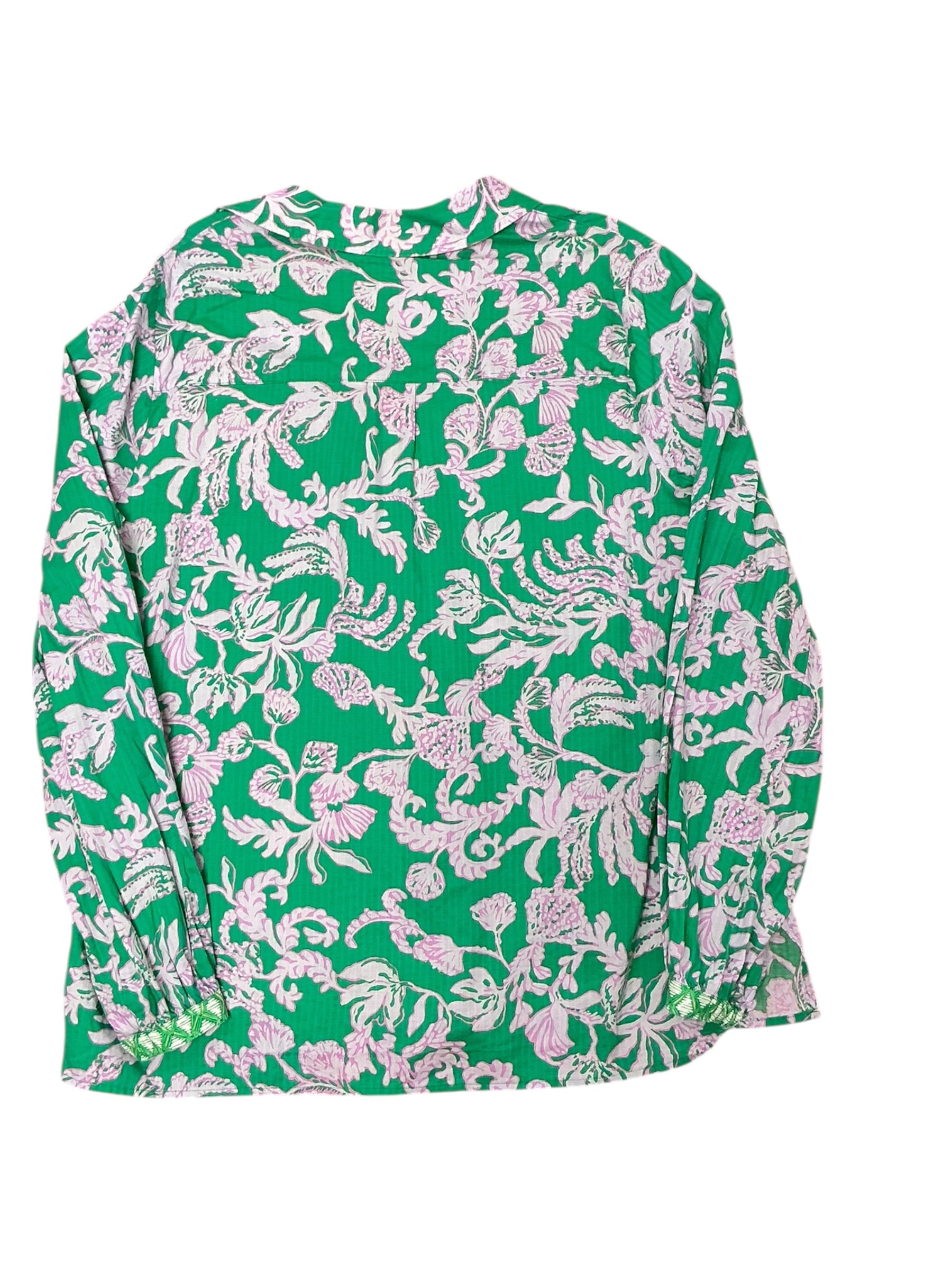 Lilly Pulitzer Jae Tunic Top - Brazilian Green Salty Sandbar - Size L