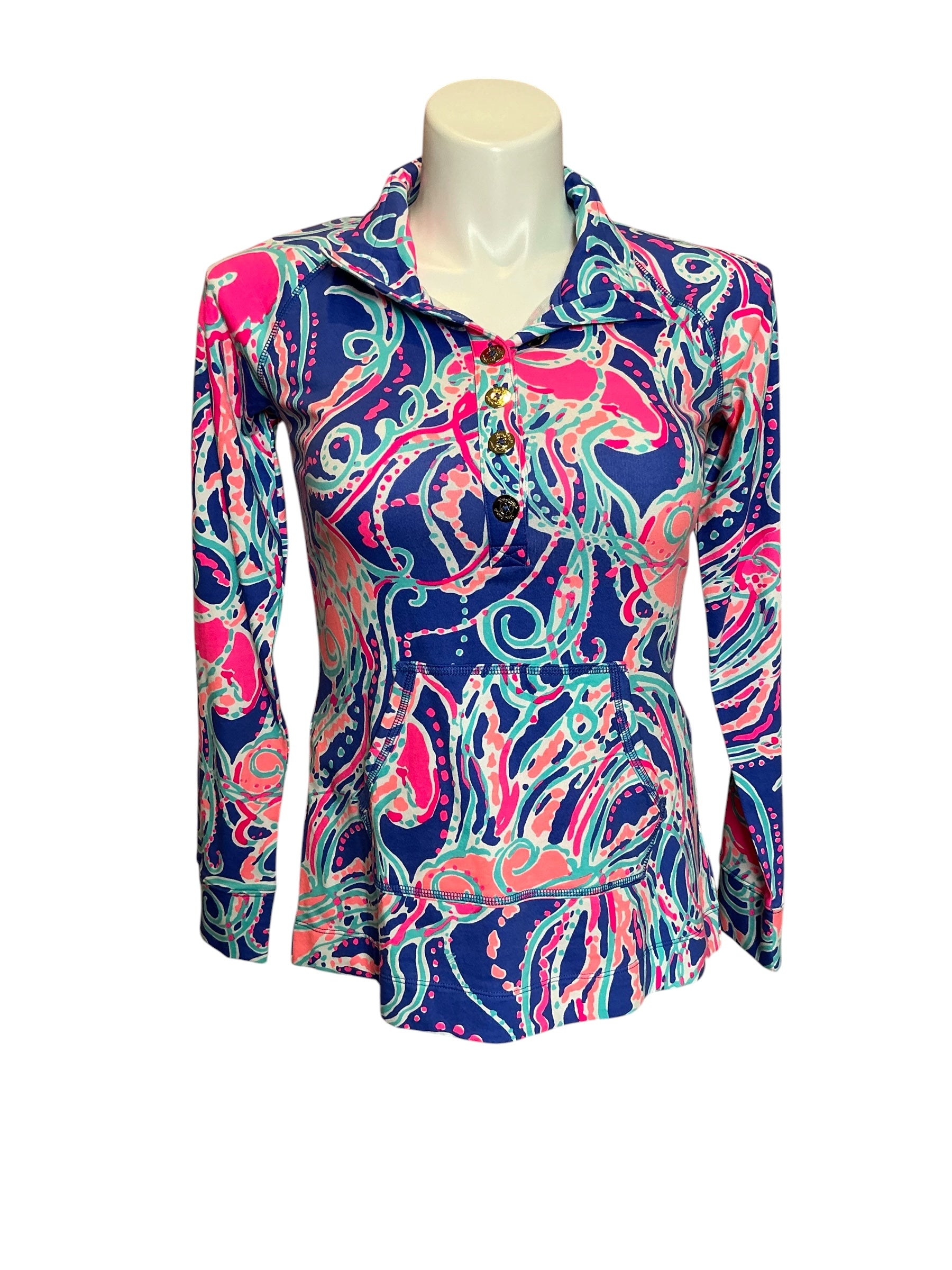 Lilly Pulitzer NWT Captain Popover Iris Blue Pop Up Jellies Be Jammin - Size S