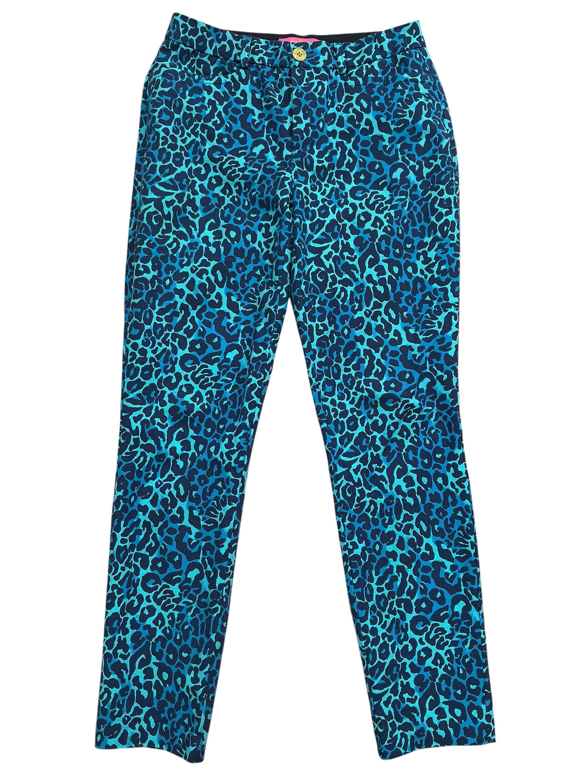 Lilly Pulitzer Kelly Stretch Ankle Panrs Oyster Bay Navy My Favorite Spot - Size 6
