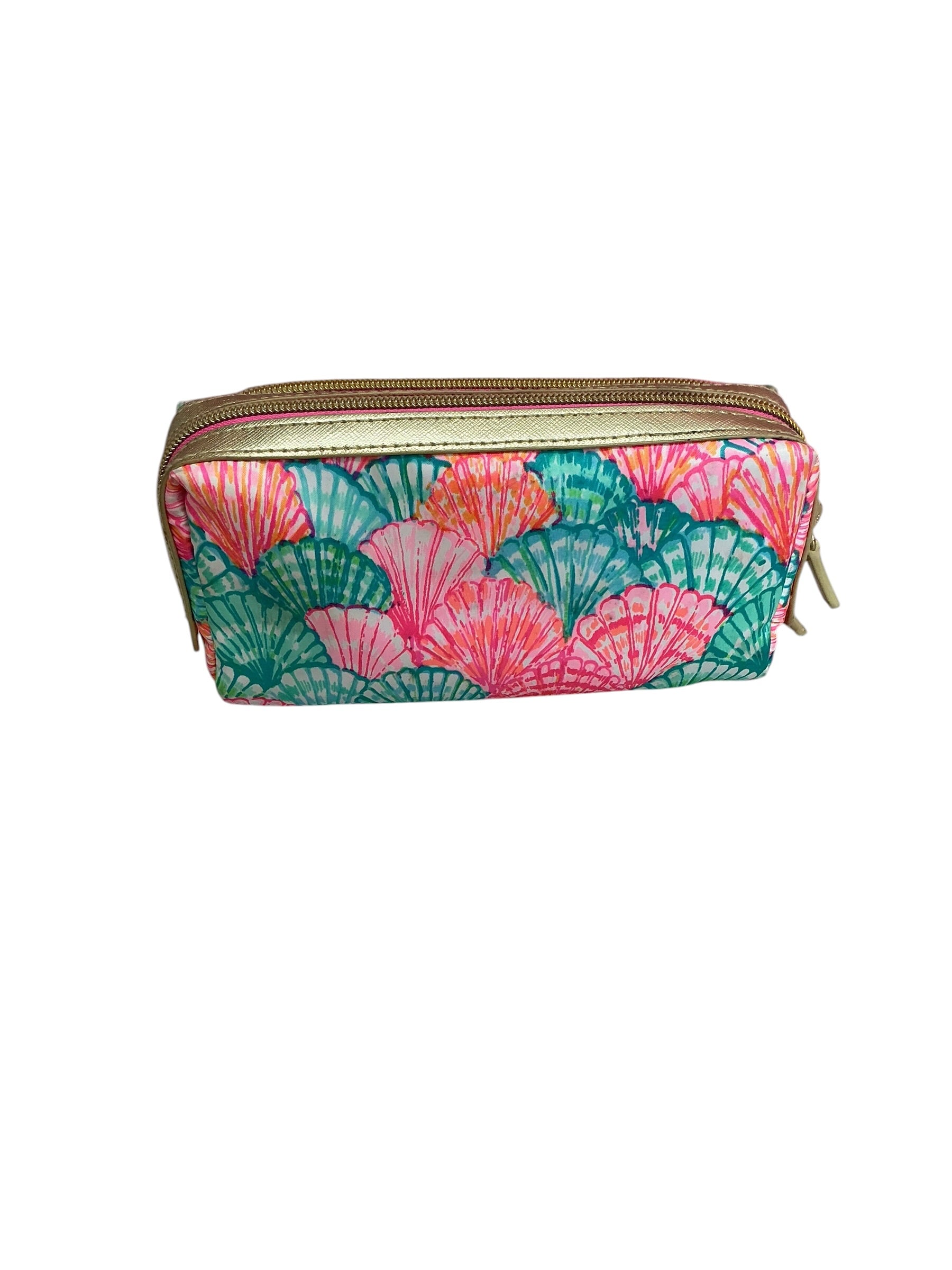 Lilly Pulitzer Travel Cosmetic Case Double Zip Makeup Pouch Under My Umbrella