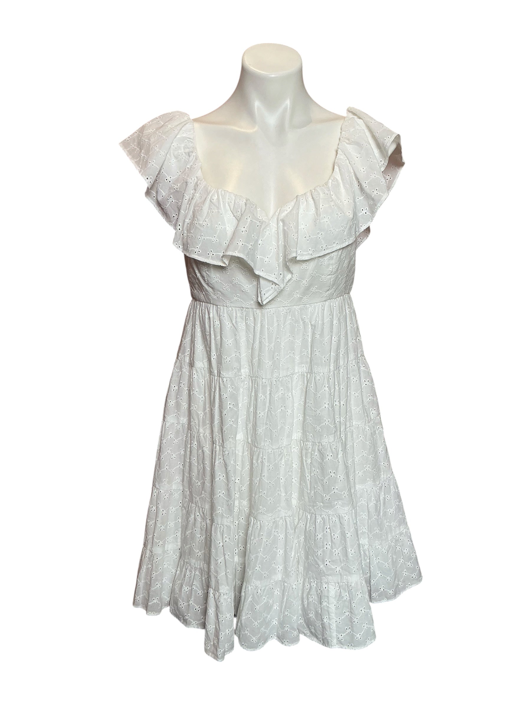 Lilly Pulitzer NWT Emie Dress Resort White Ditsy Vine Eyelet - Size 6
