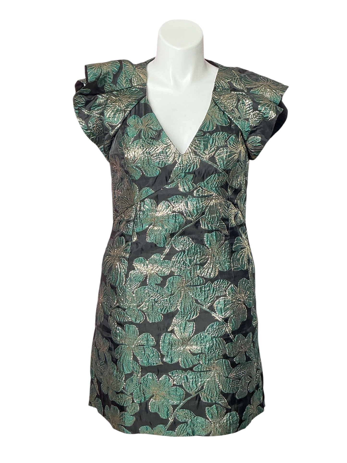 Lilly Pulitzer Kaida Brocade Shift Dress - Noir Enchanted Evening Organza - Size 12