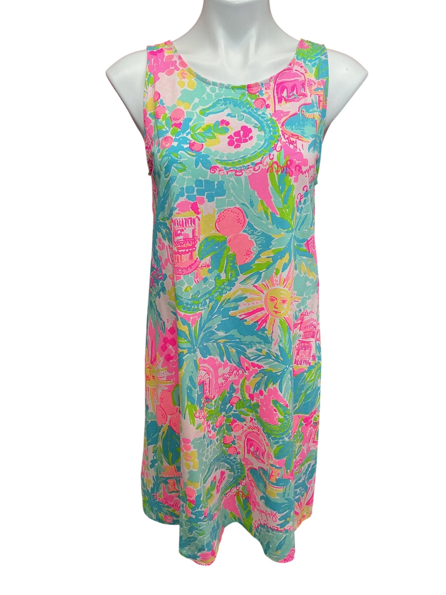 Lilly Pulitzer Kristen Swing Dress Sunshine State Of Mind - Size M
