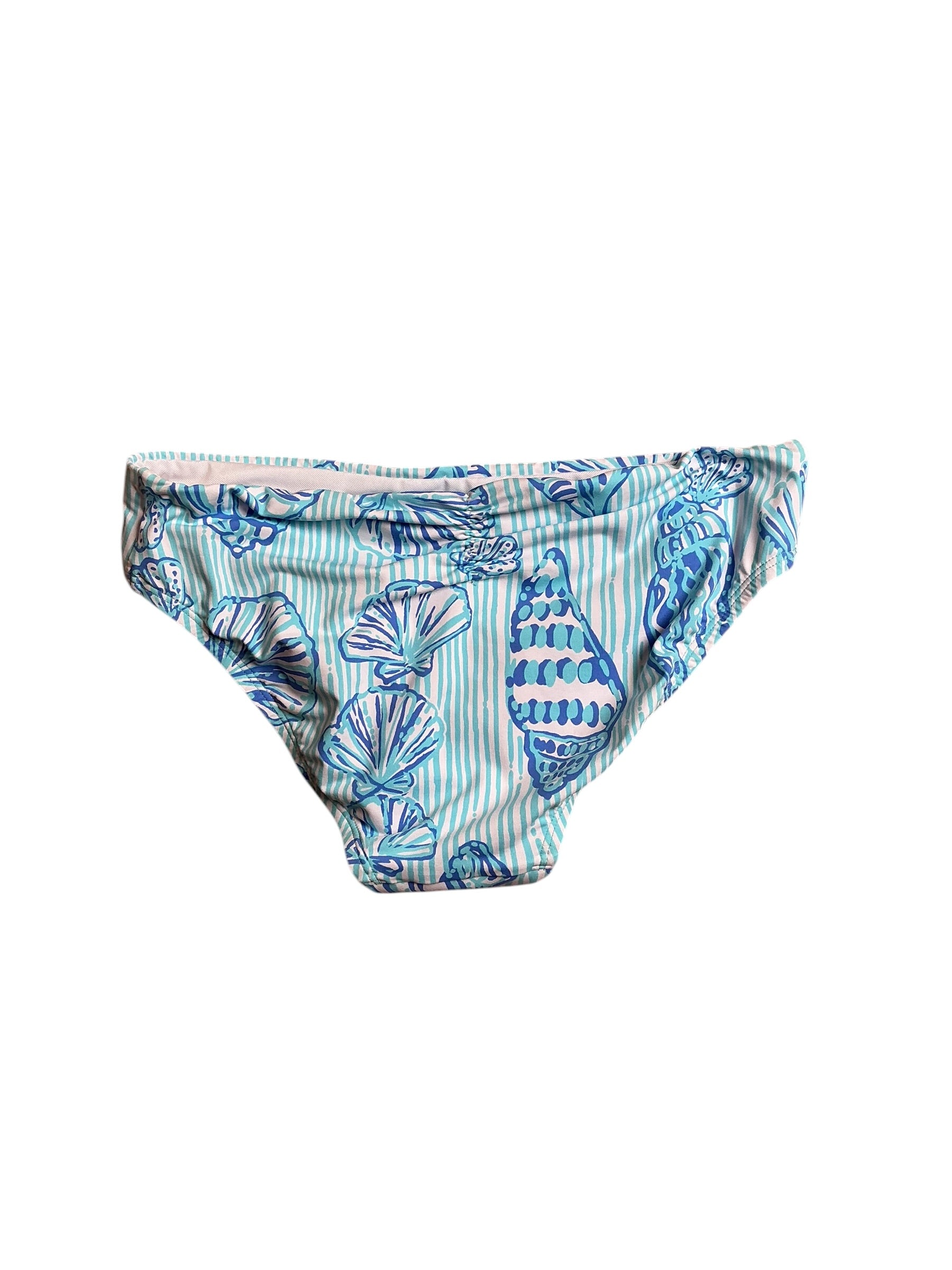 Lilly Pulitzer NWT Betie Bikini Bottom - Fresh Water Blue Cool As Shell - Size 0