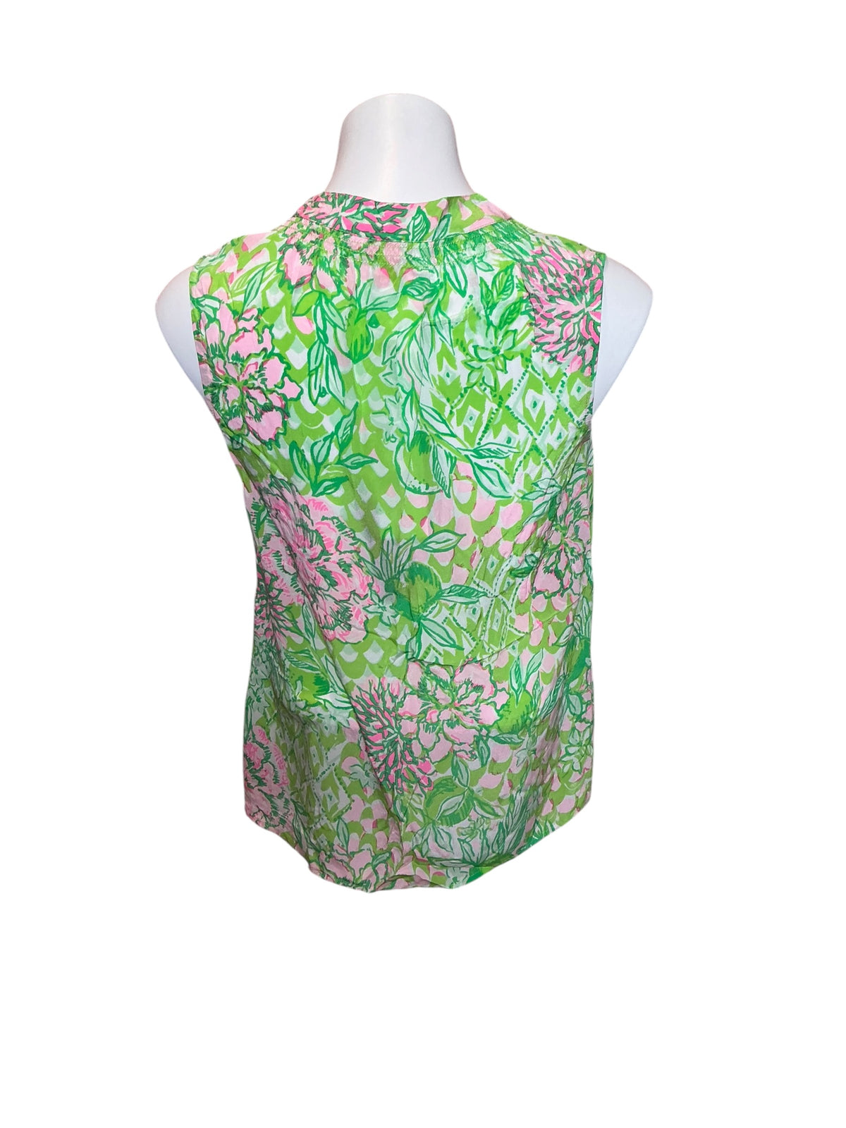 Lilly Pulitzer NWT Sleeveless Elsa Top Fauna Green Lime Feeling Good - Size XS