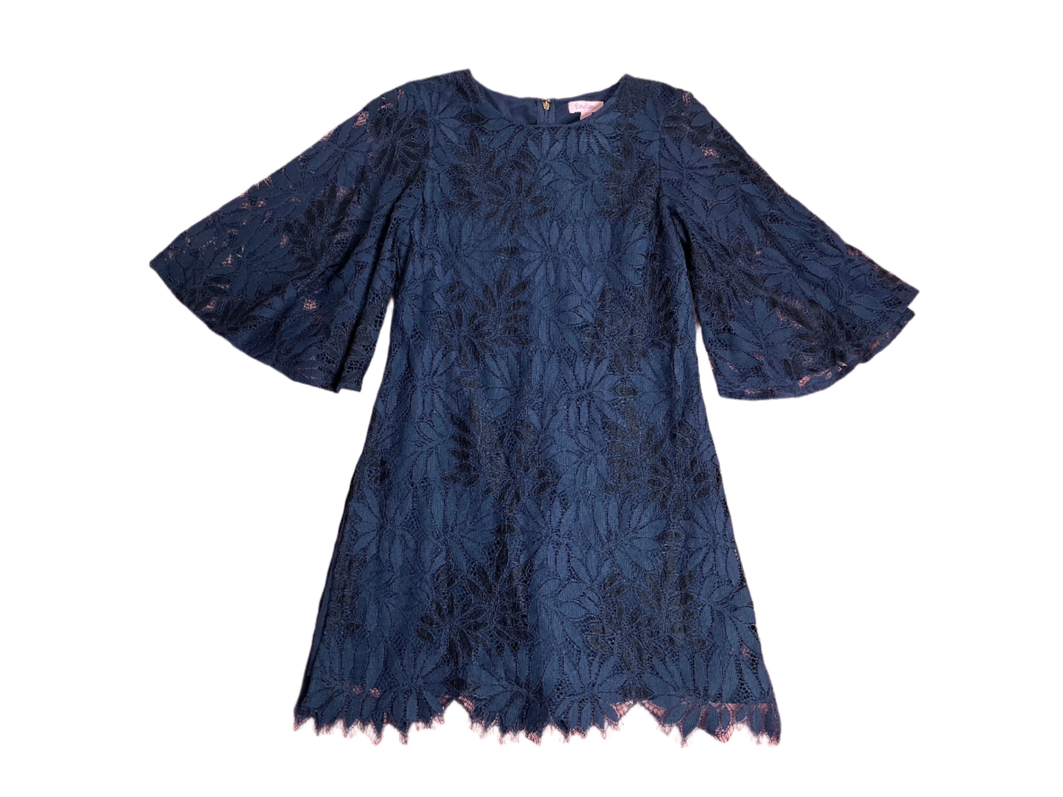 Lilly Pulitzer Jackelin Romper - True Navy Blue Fern Gallery - Size 2