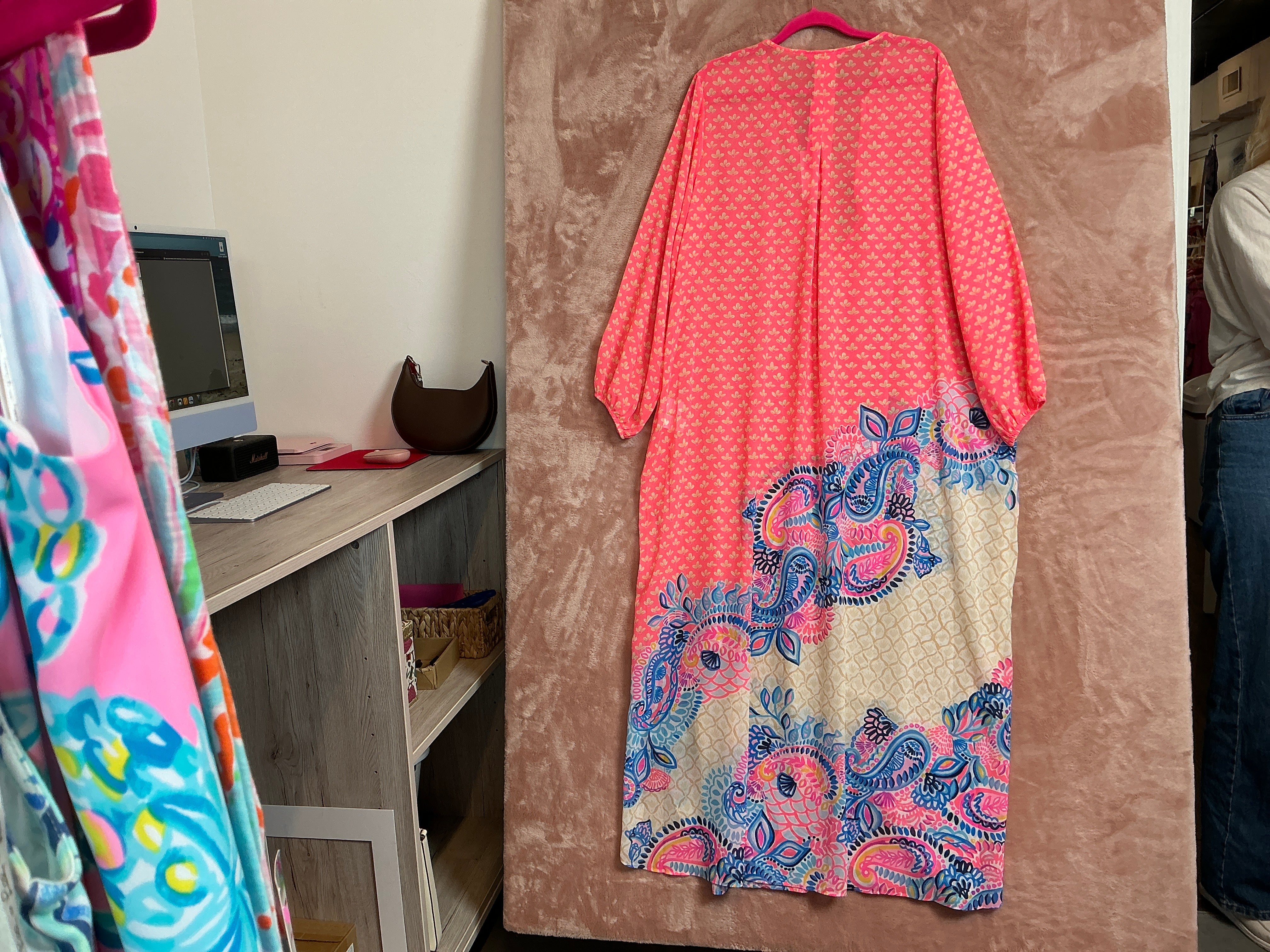 Lilly Pulitzer NWT Frey Coverup Coral Spritz Beach Bungalow Engineered Coverup - Size L