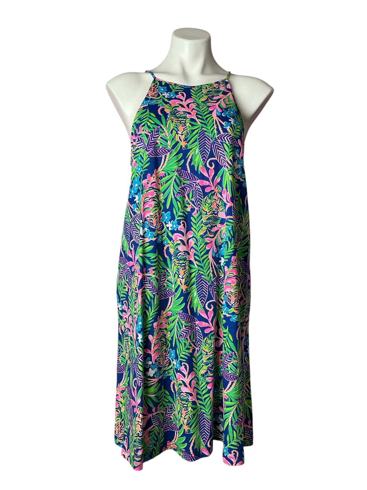 Lilly Pulitzer Margot Dress Borealis Blue How You Like Me Prowl - Size M