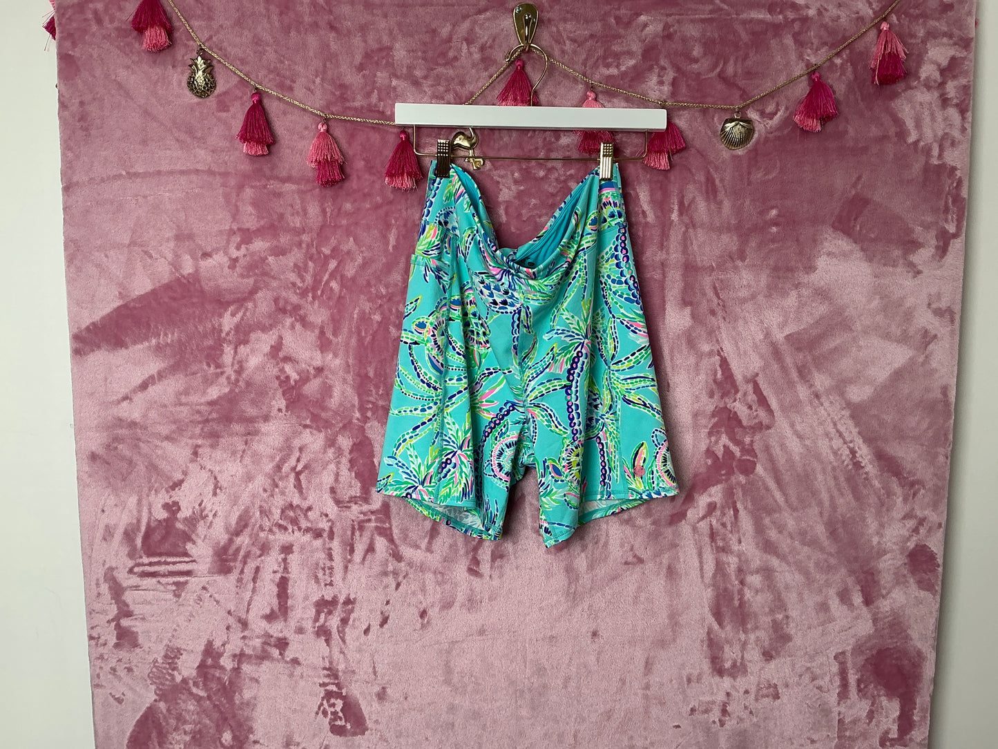 Lilly Pulitzer Short NWT - Weekender High Rise Short - Bermuda Blue - Turtle SZN - Size XL