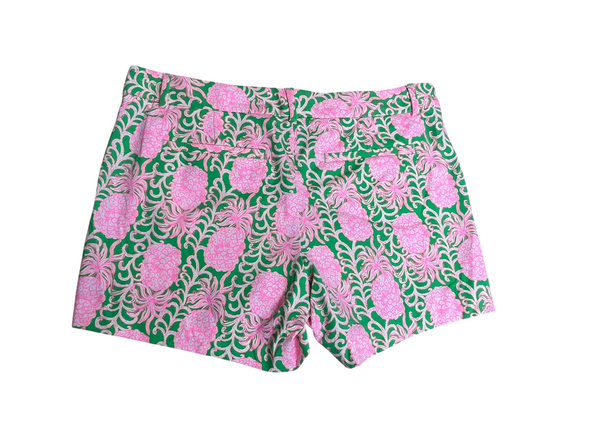 Lilly Pulitzer NWT Callahan Knit Short Fauna Green Party Like A Pineapple - Size 8