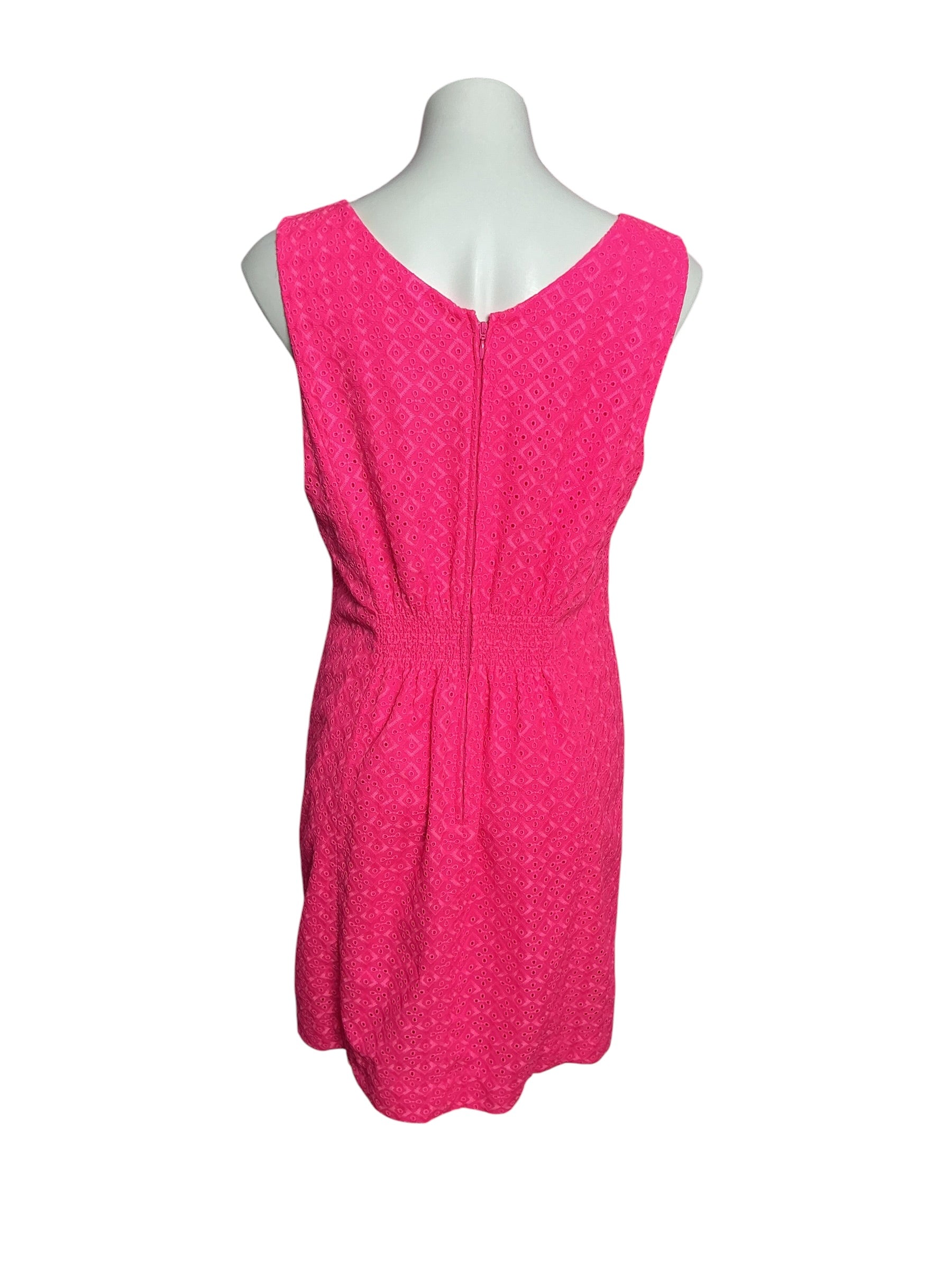 Lilly Pulitzer NWT Clarise Shift Pink Isle Ditsy Diamond Poly Eyelet - Size 12