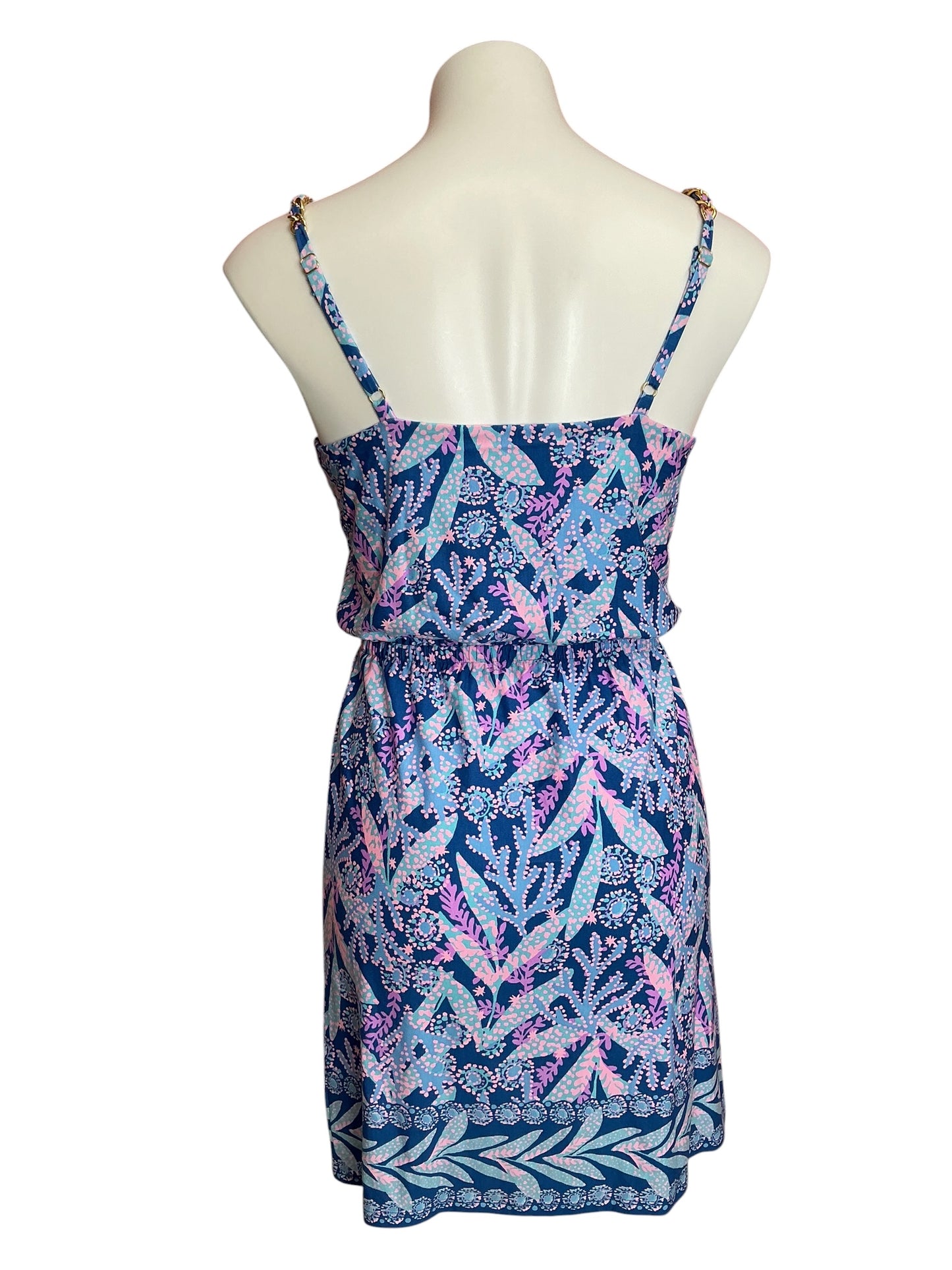 Lilly Pulitzer Cannavale Dress Barton Blue Star Gazing Engineered - Size XS