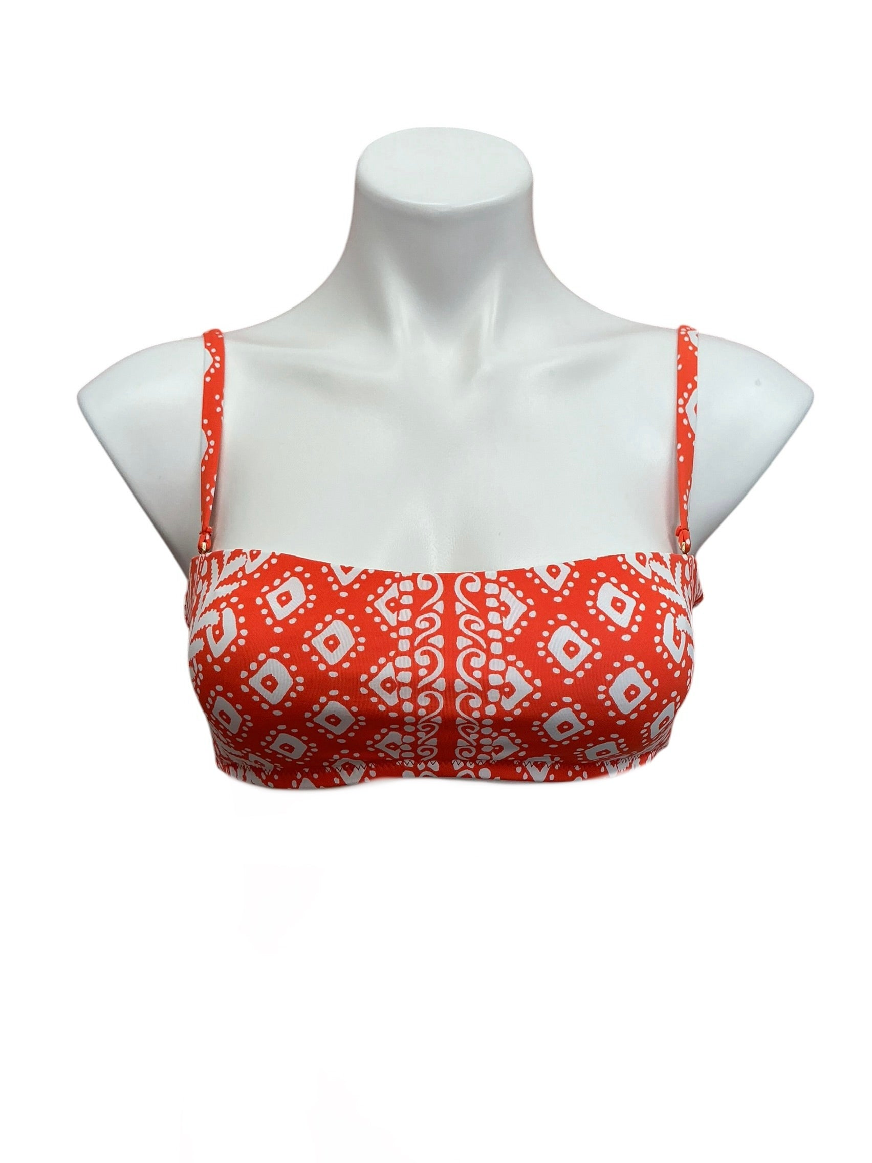 Lilly Pulitzer NWT Vizelle Bandeau Top Flamingo Feather Harbour View Engineered Bikini Top - Size 4