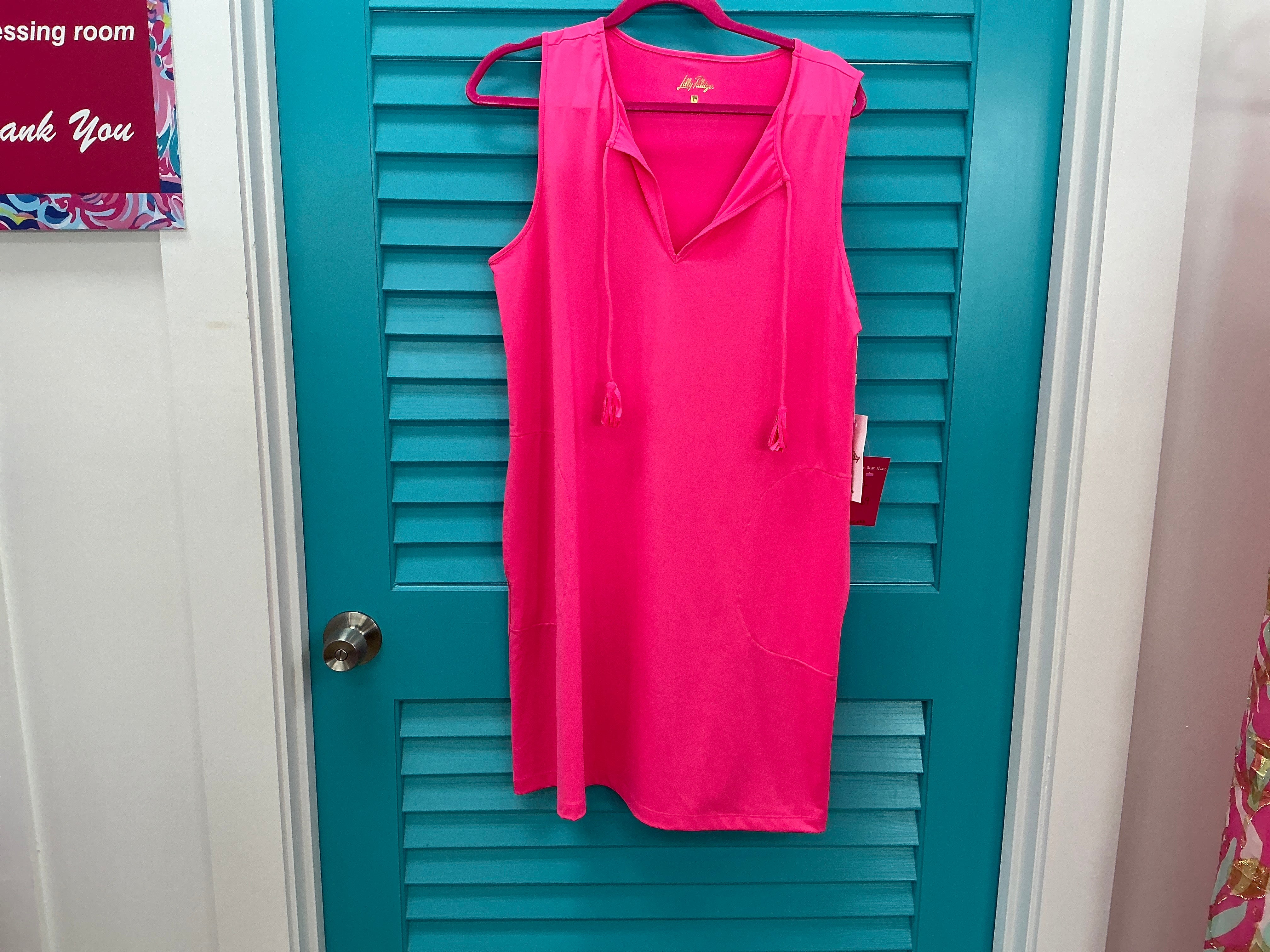 Lilly Pulitzer NWT Johanna Sleeveless Coverup Roxie Pink - Size L