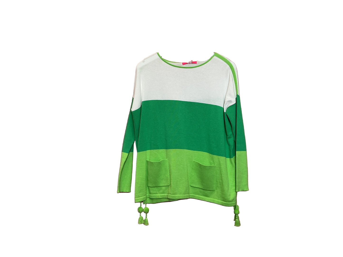 Lilly Pulitzer NWT Westwood Sweater Myrtle Green Tri Color Block - Size XS
