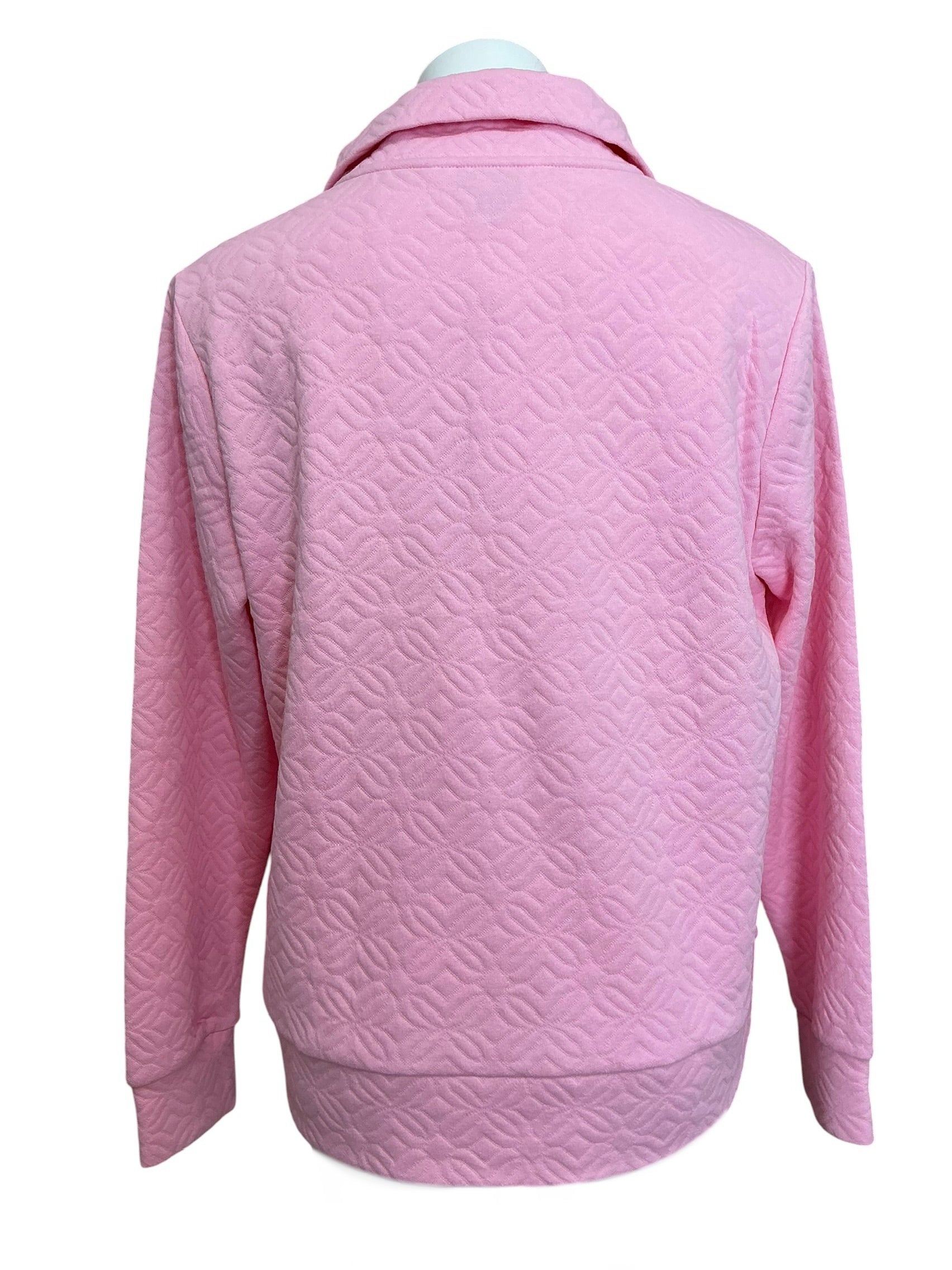Lilly Pulitzer NWT Eleni Pullover Top Conch Shell Pink Butterfly Quilted Knit - Size L