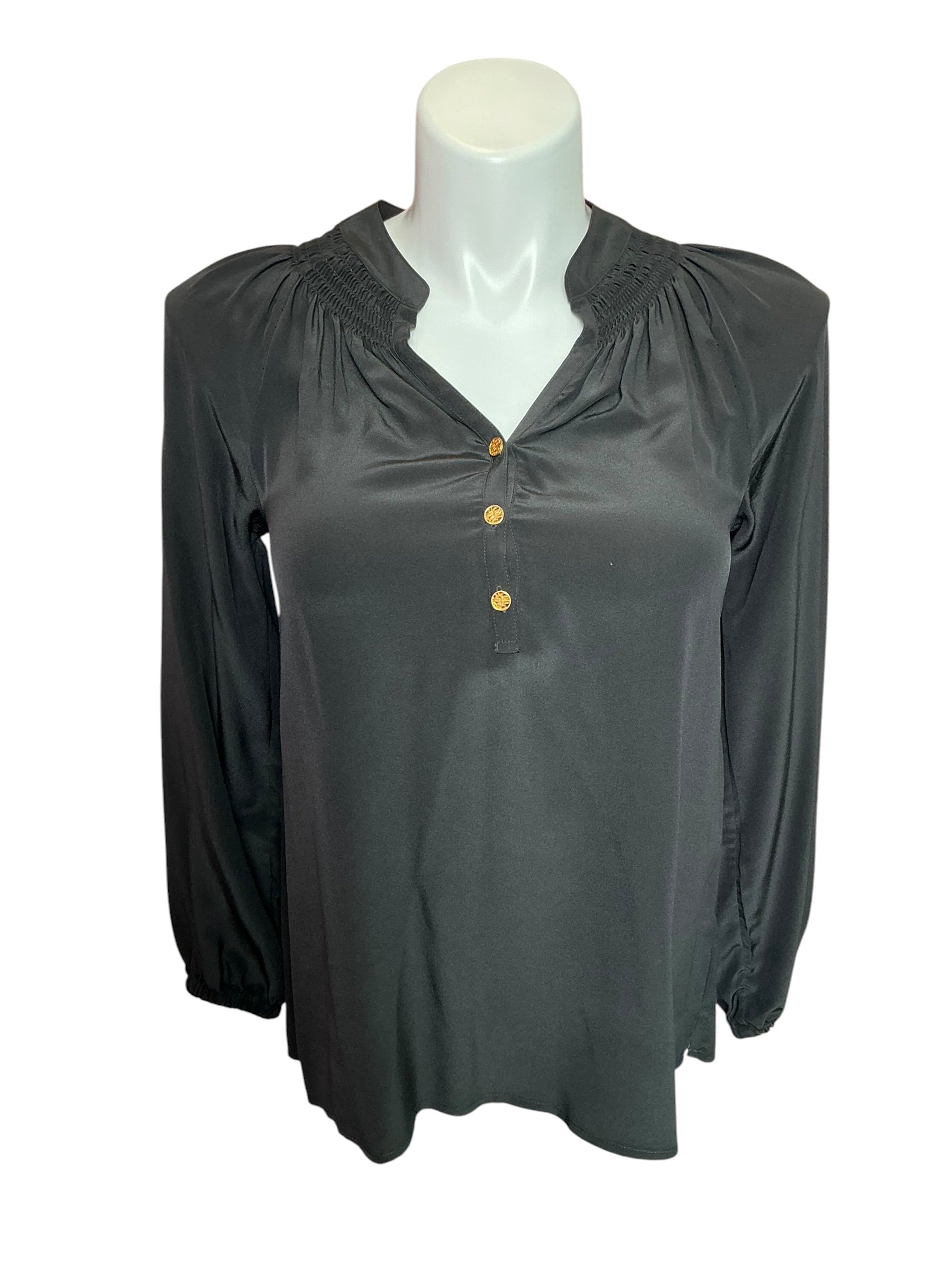 Lilly Pulitzer Elsa Silk Top Onyx - Size S