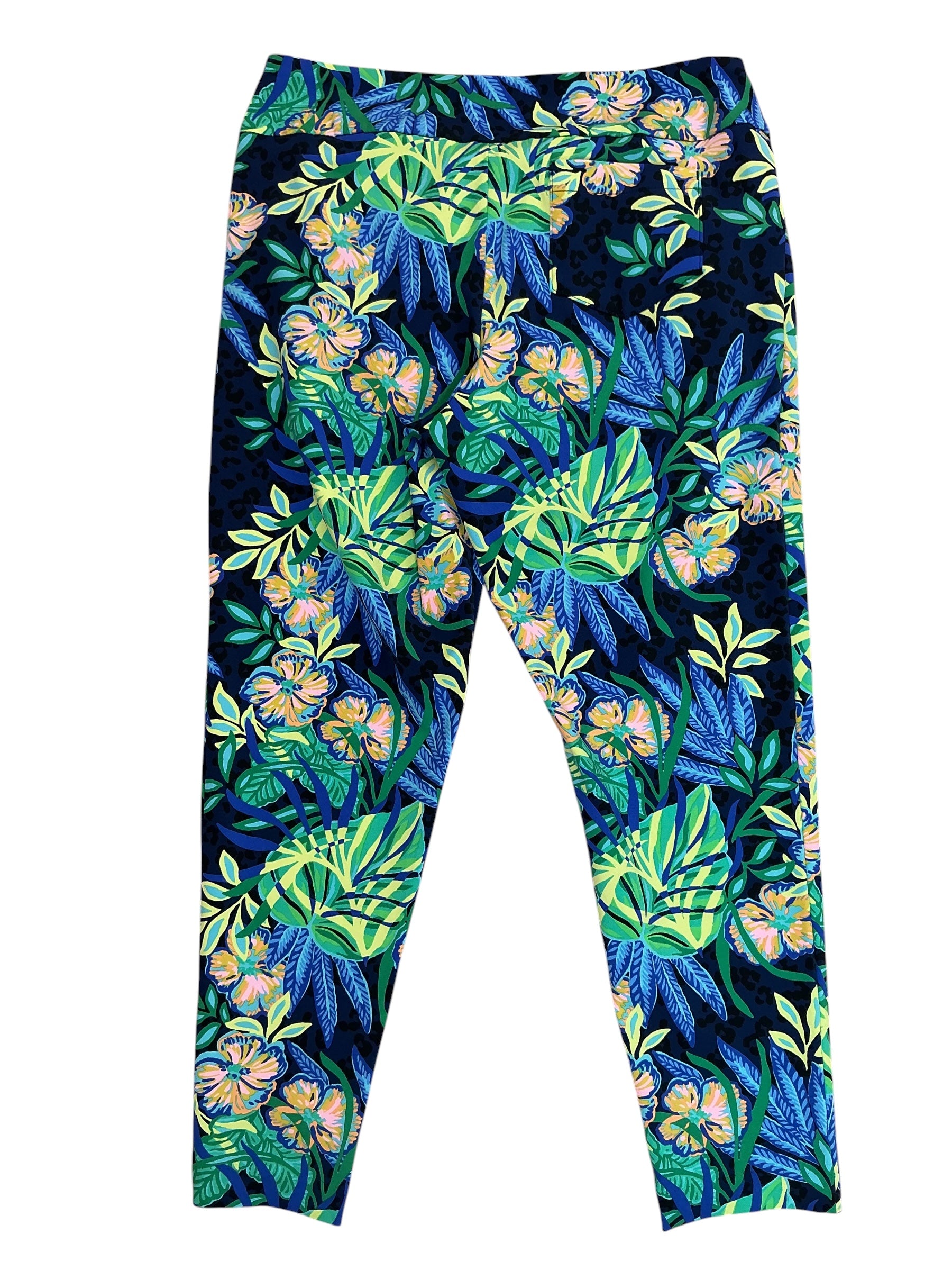 Lilly Pulitzer UPF 50+ Luxletic Corso Pants Borealis Blue Tropic Down Low - Size 16