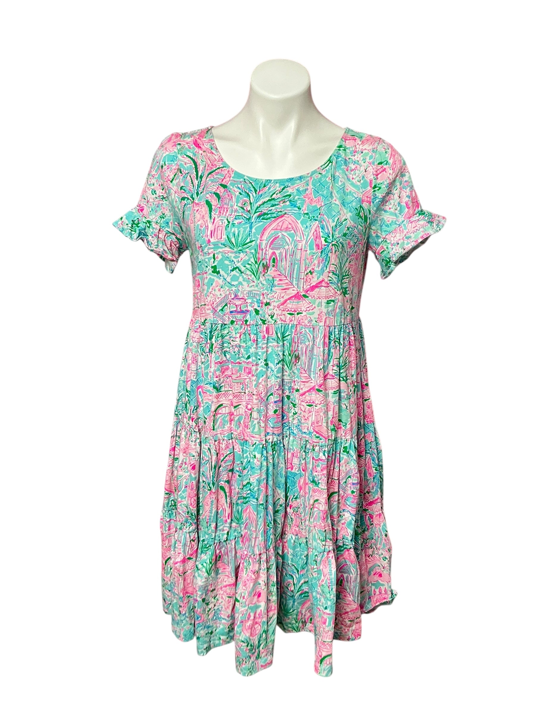 Lilly Pulitzer Jodee Swing Dress - Bali Blue Spotted On Worth - Size M