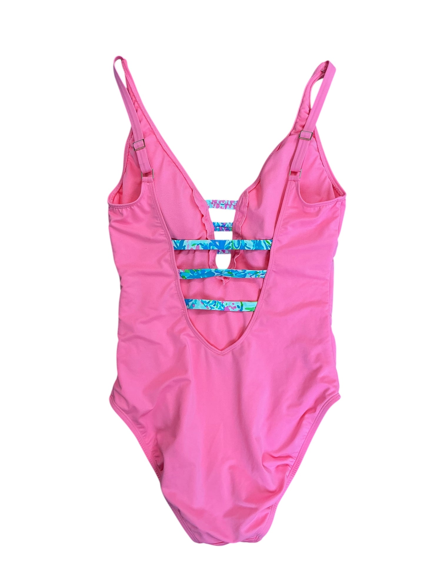 Lilly Pulitzer Isle Lattice One-Piece Swimsuit Pink Stardust - Size 6