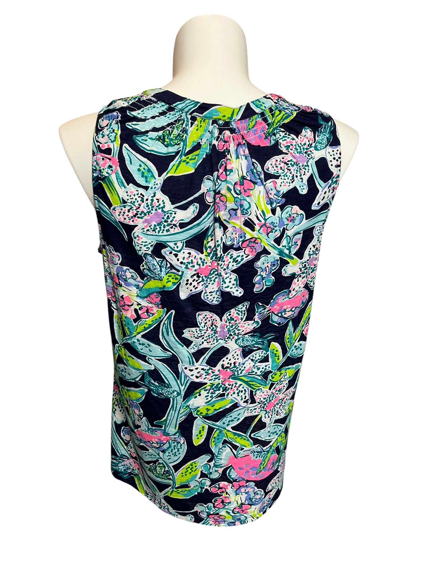 Lilly Pulitzer NWT Essie Top Bright Navy Sway This Way - Size XL