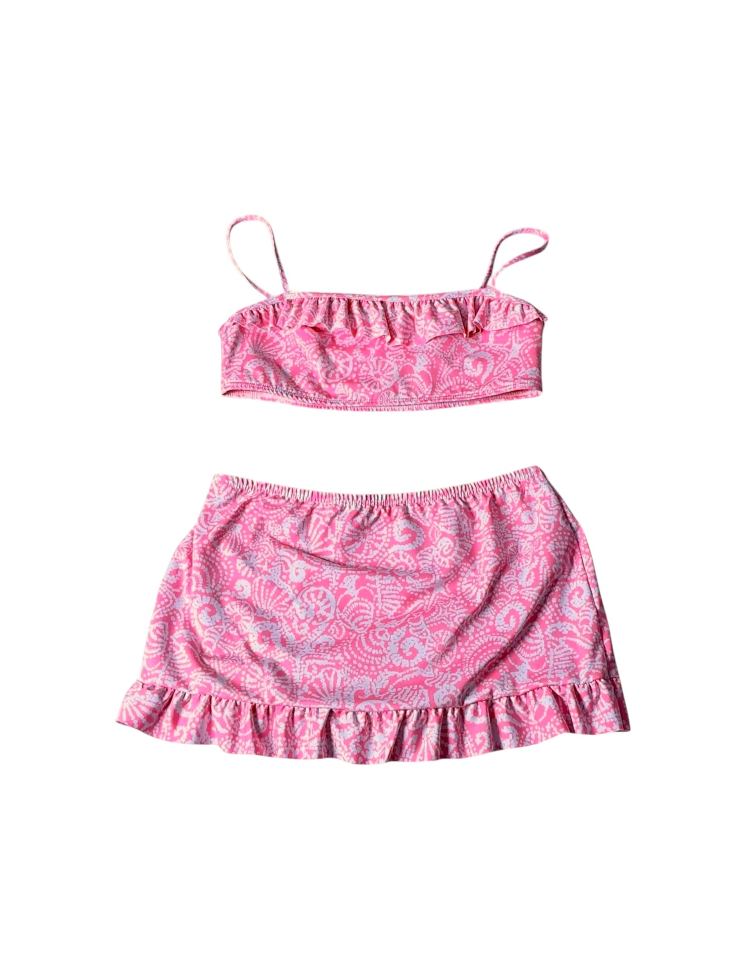 Lilly Pulitzer Kids Topher Bikini Set Rousseau Pink / Tidepool Treasures - Size 8
