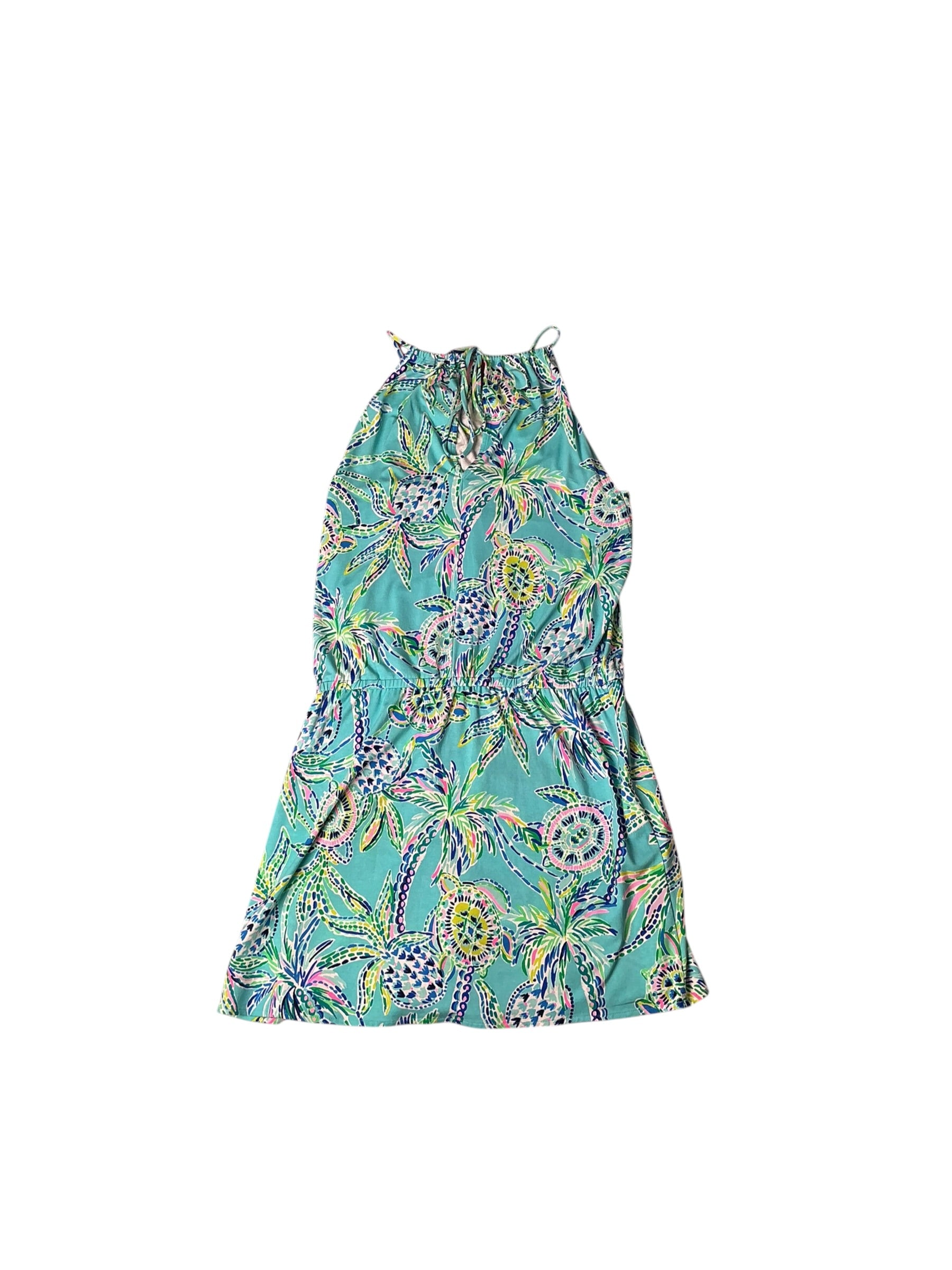 Lilly Pulitzer Gianni Skort Romper Bermuda Blue Turtle - Size L