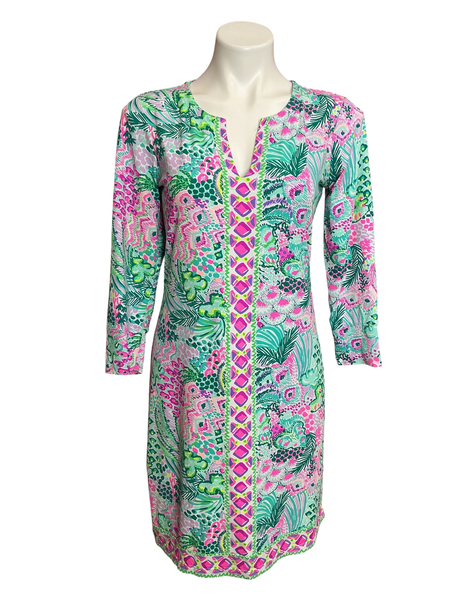 Lilly Pulitzer Nadine Dress ChillyLilly UPF 50+ Multi Banana Split - Size S