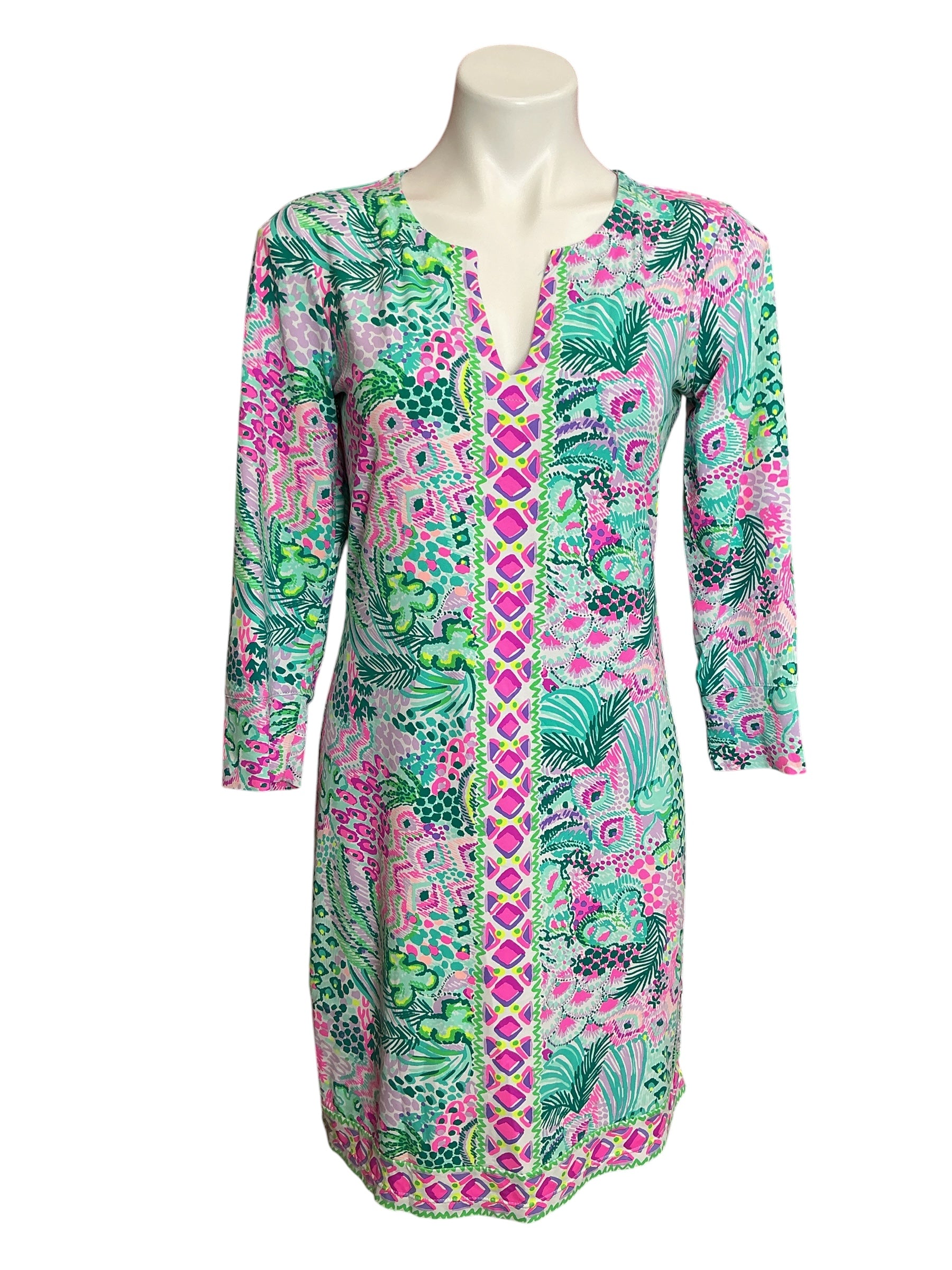 Lilly Pulitzer Nadine Dress ChillyLilly UPF 50+ Multi Banana Split - Size S