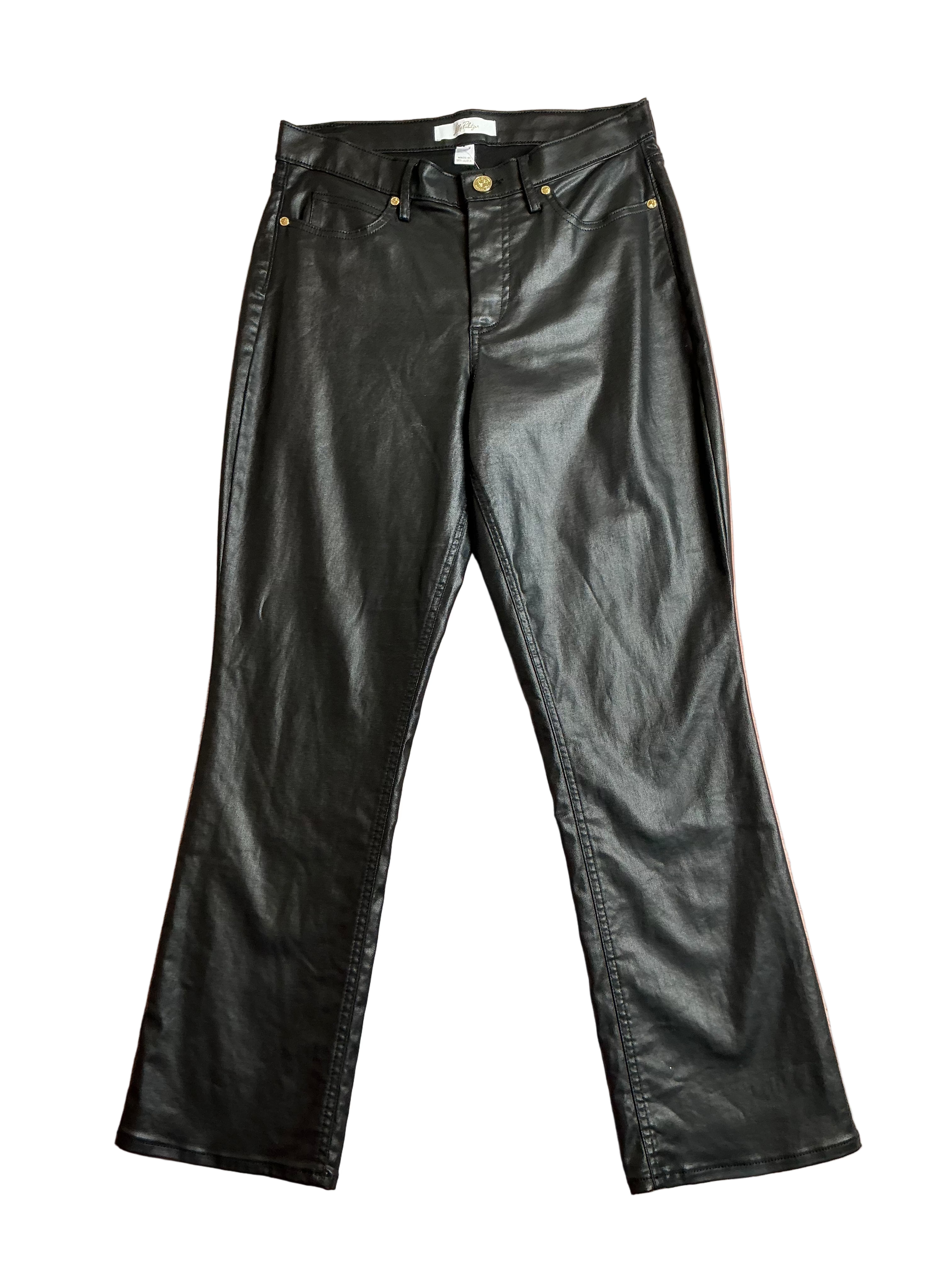 Lilly Pulitzer Eagan High-Rise Stretch Coated Jean Pants Noir Black - Size 8