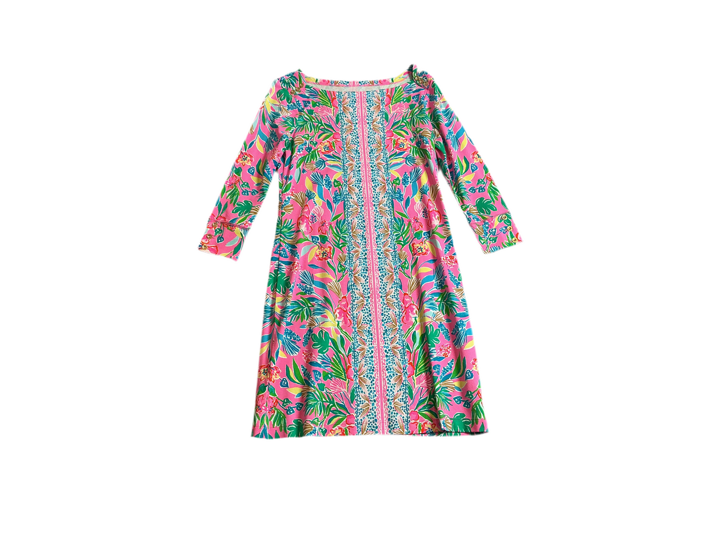 Lilly Pulitzer UPF 50+ Sophie dress in the Havana Pink Casa Jaguar print - Size XS