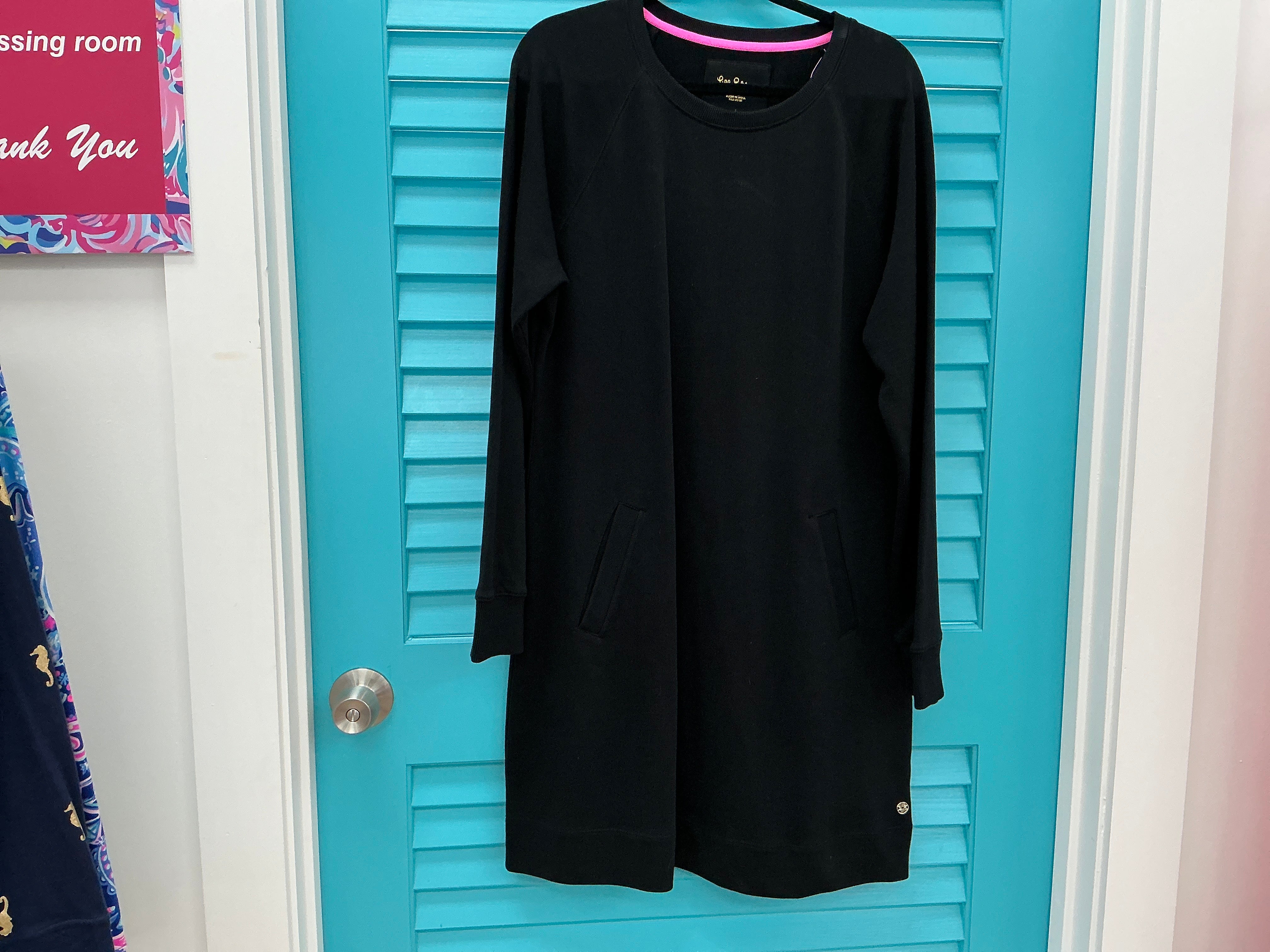 Lilly Pulitzer NWT Beach Comber Long Slee Dress Onyx - Size XL