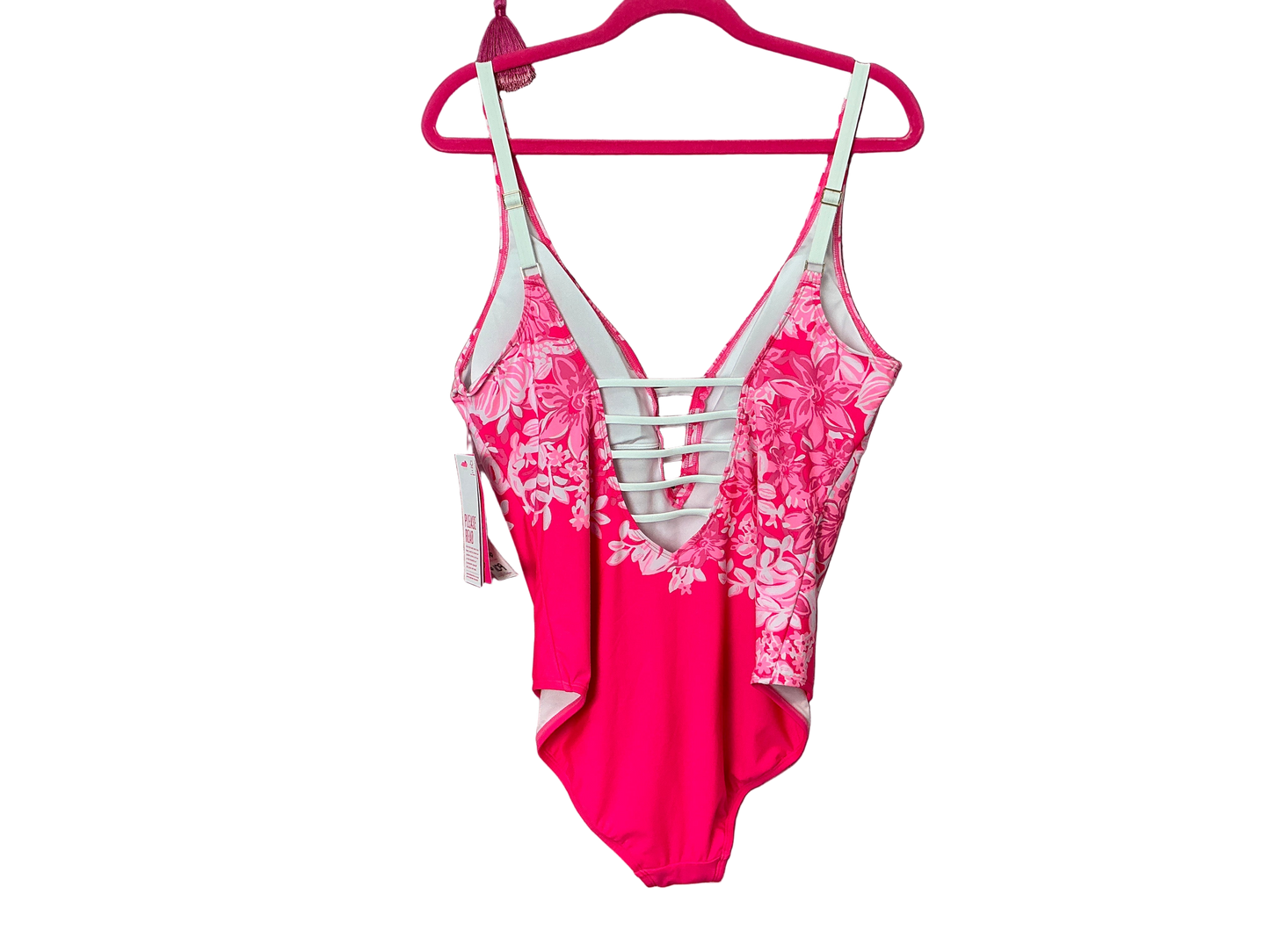Lilly Pulitzer Bathing Suit NWT - Jaspen One Piece - Roxie Pink - Shadow Dancer - Engineered One Piece - Size 16