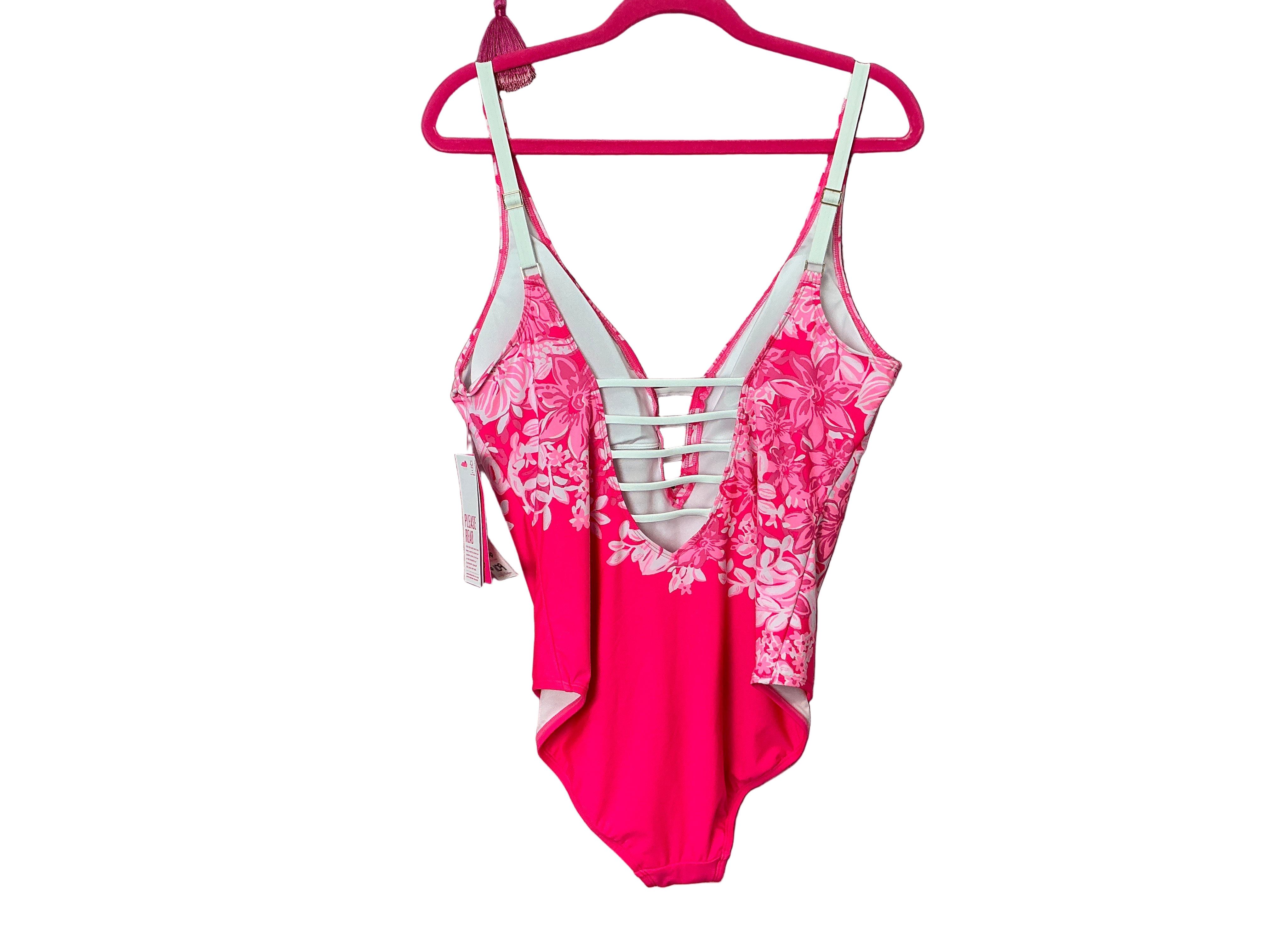 Lilly Pulitzer Bathing Suit NWT - Jaspen One Piece - Roxie Pink - Shadow Dancer - Engineered One Piece - Size 16