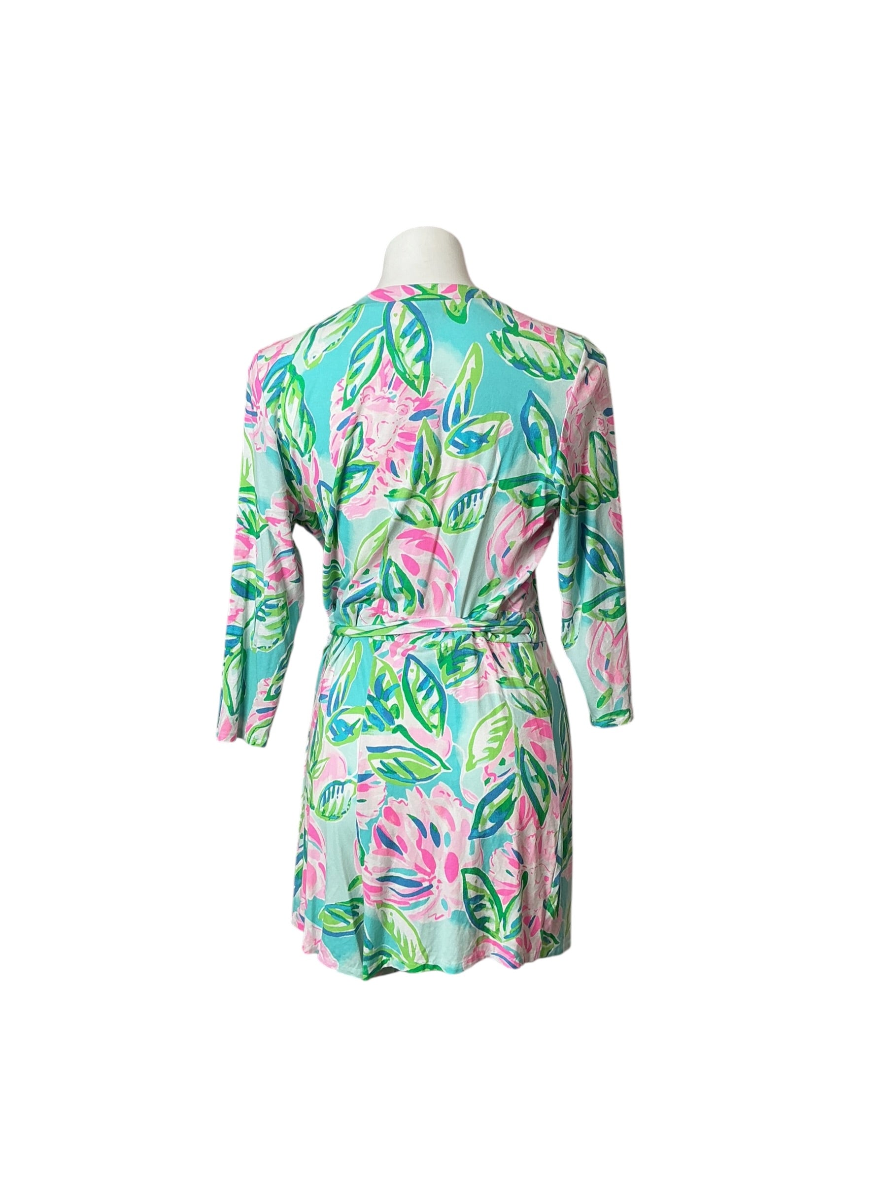 Lilly Pulitzer Karlie Wrap Romper Multi Totally Blossom - Size L