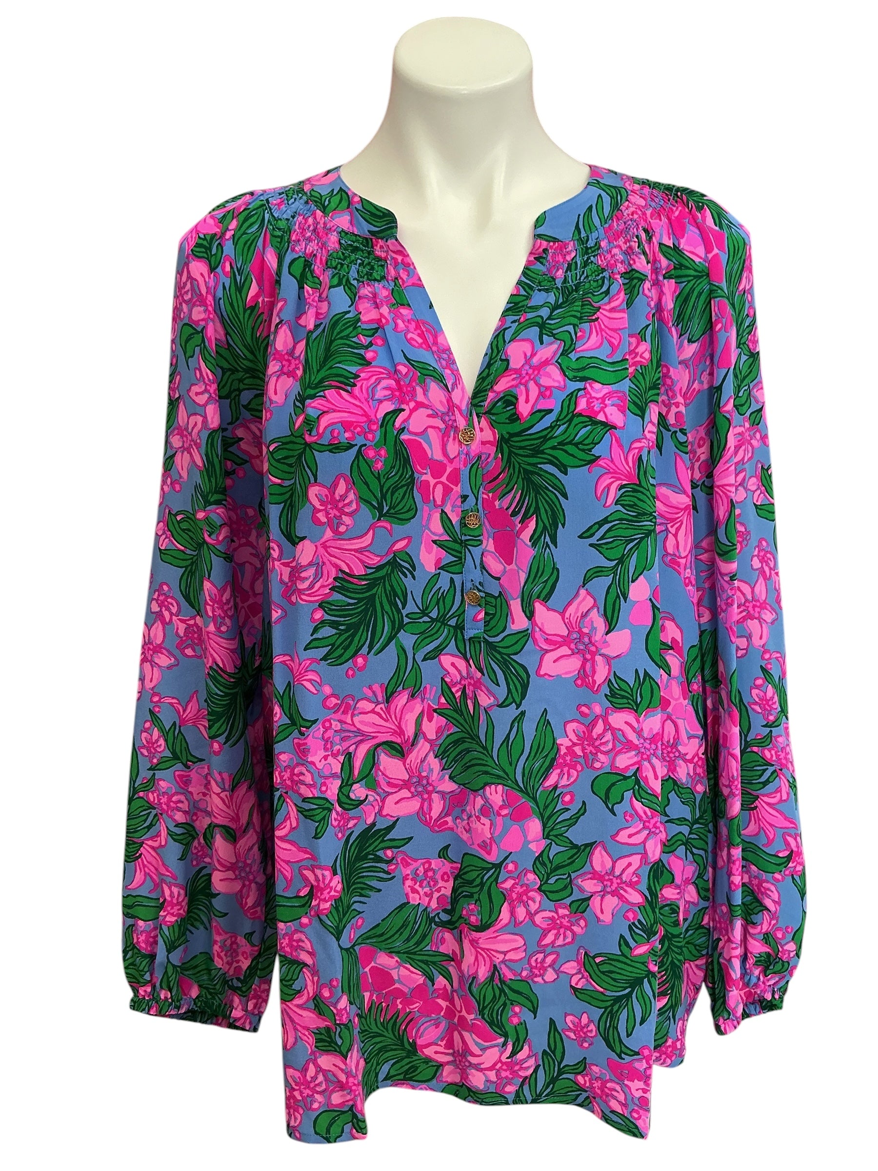 Lilly Pulitzer NWT Elsa Top Cerise Pink Safari Sunset - Size XXL